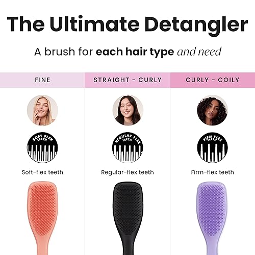 Miniatura 8 de Tangle Teezer  El mejor cepillo desenredante para cabello húmedo y seco, para todo tipo de cabello, elimina nudos y reduce la rotura  regaliz negro