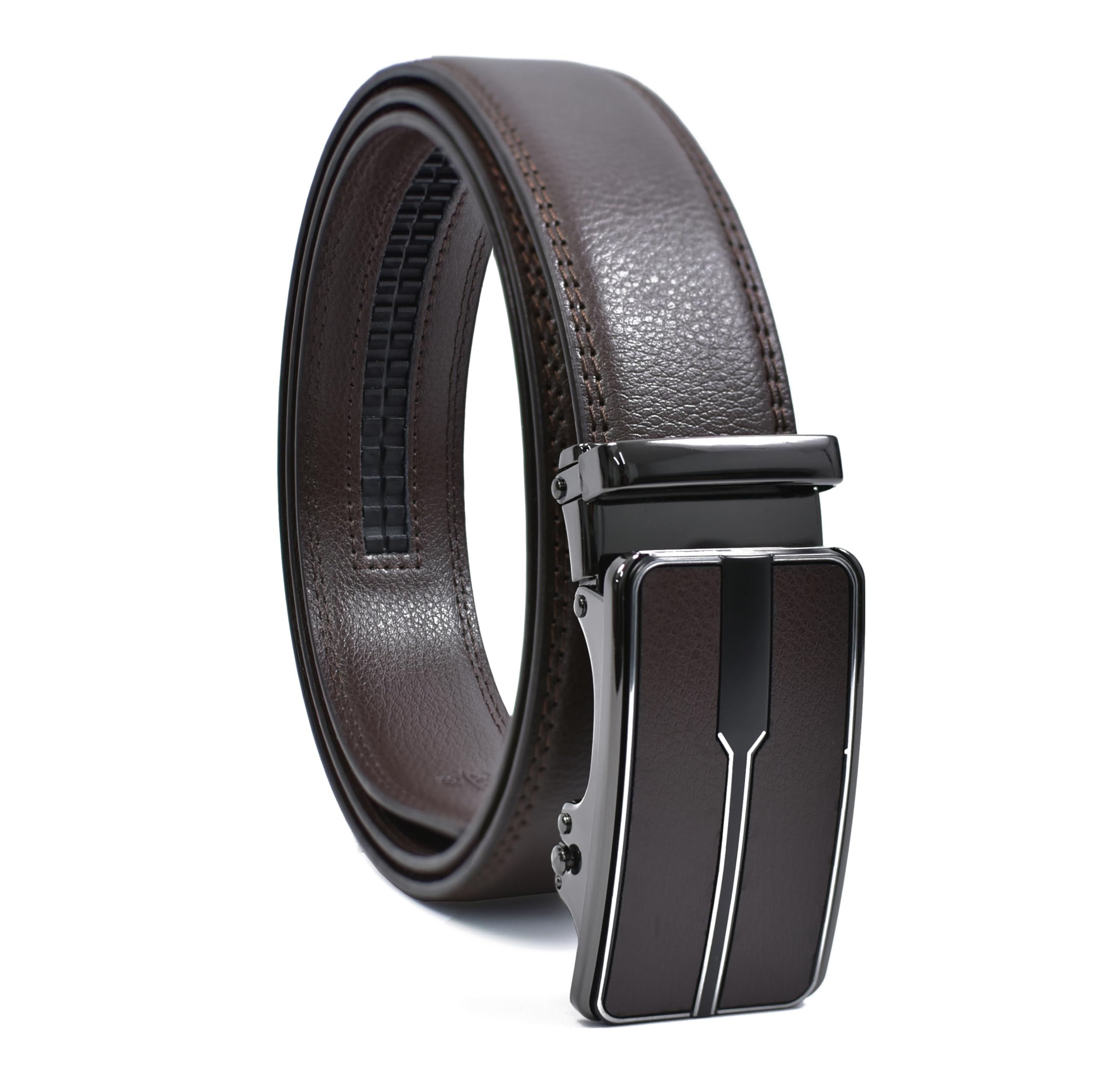 Men's Genuine Leather Belt for Men| Premium Auto-Lock Buckle | Adjustable up to 48” | Formal & Casual Wear | Micro-Adjust Fit | Stylish Gift Box Included