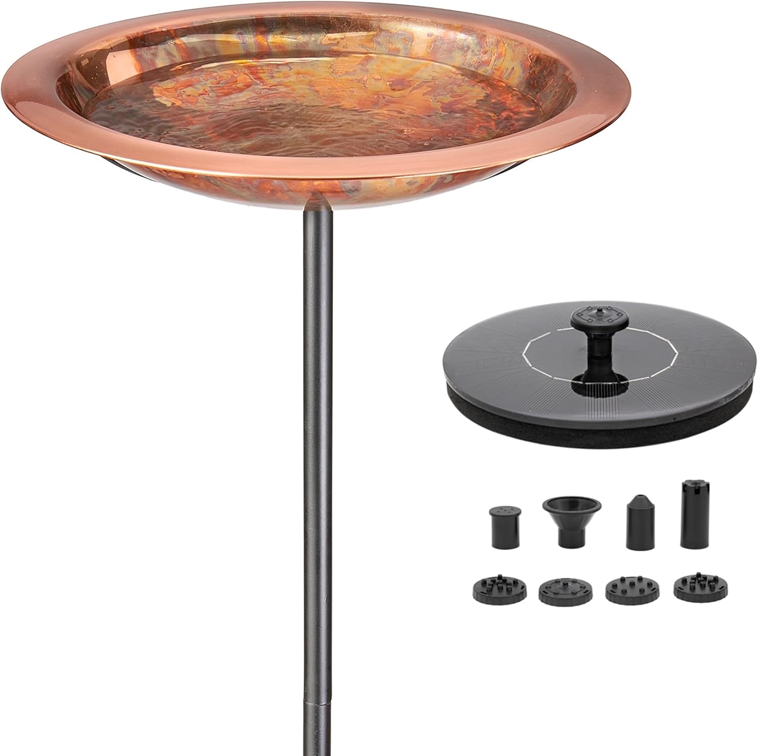 Good Directions Bronze Finish Bird Bath on Garden Pole 13"