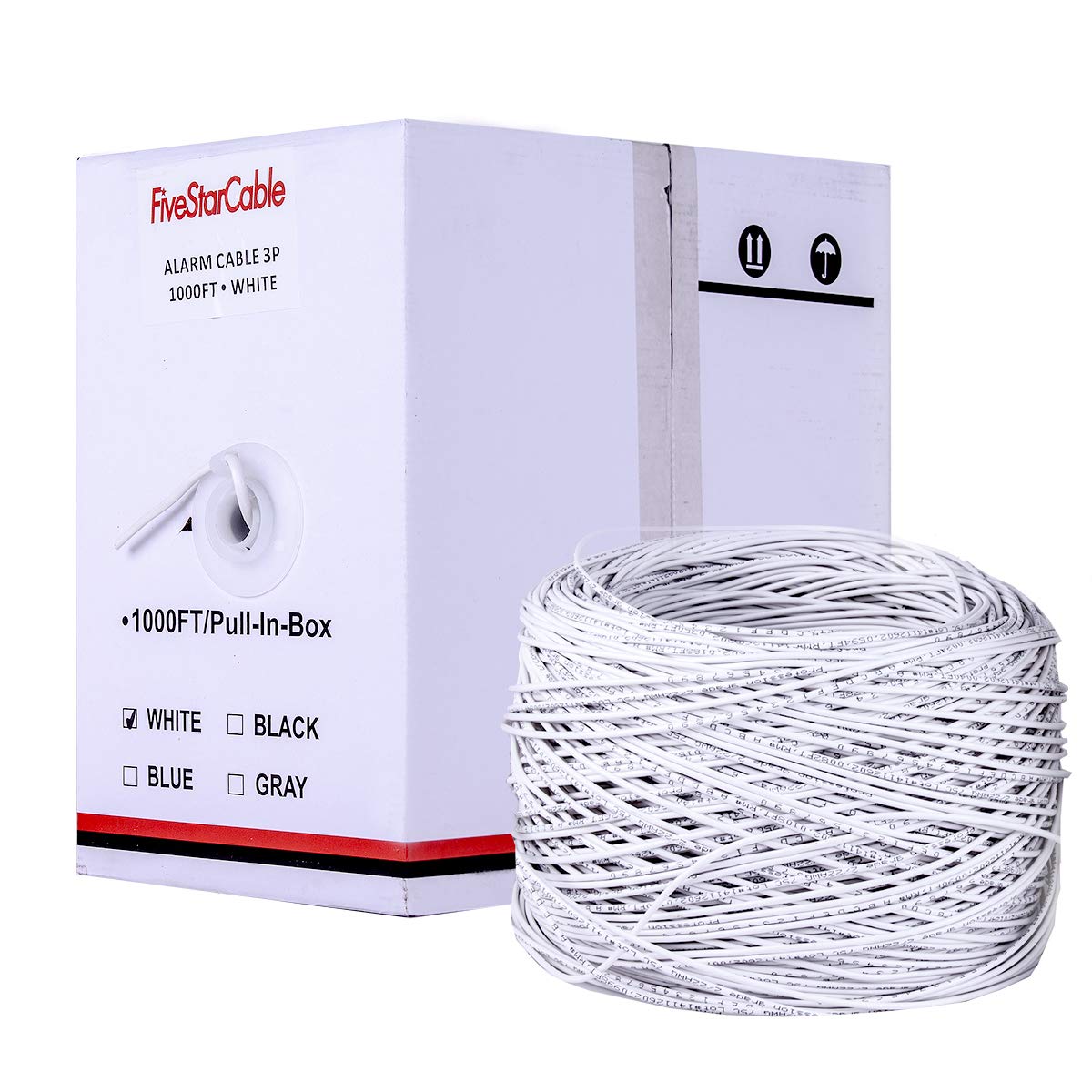 Five Star 304,8 m. 22 awg 3 paio 22/6 cavo allarme, allarme Wire