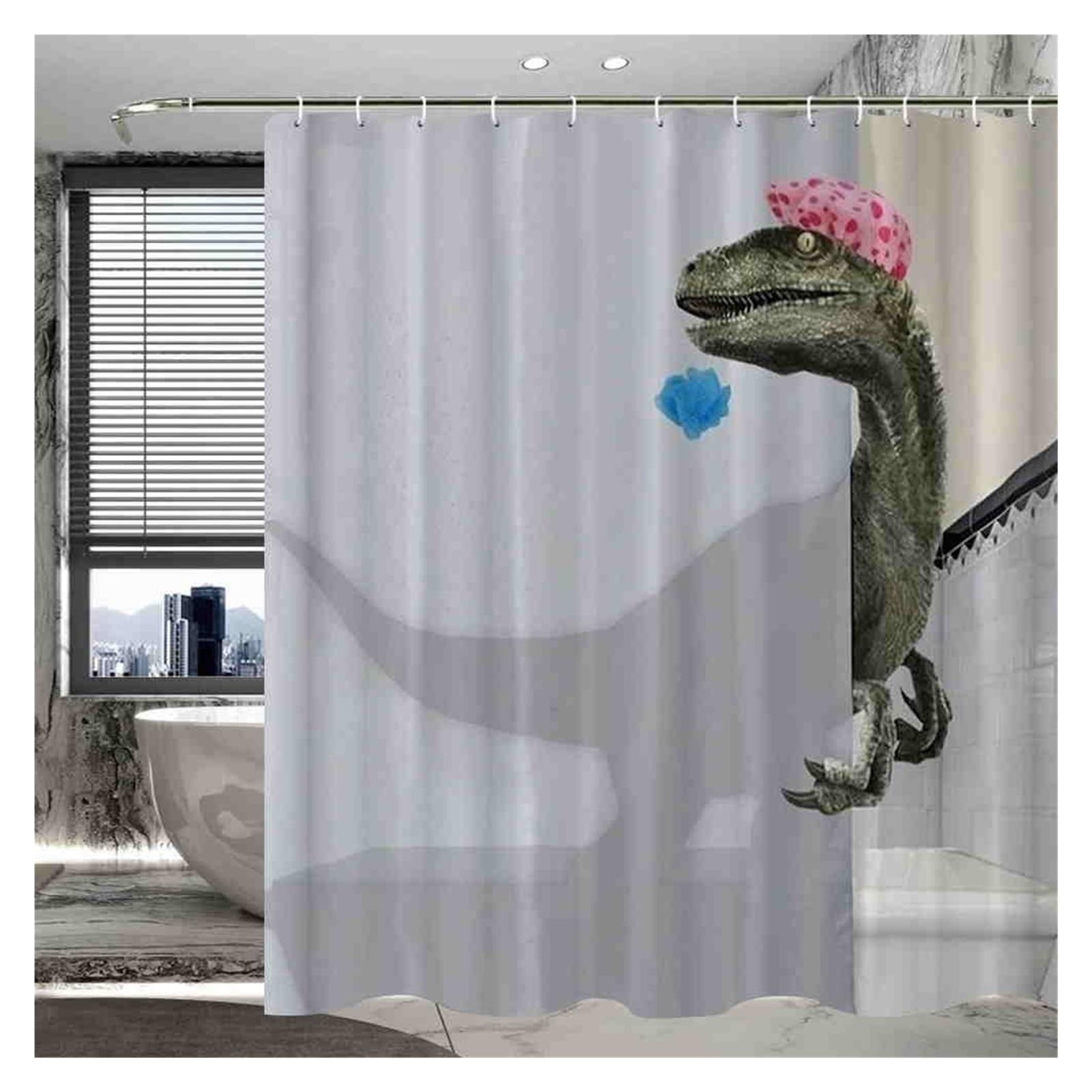Rideau de douche chat drôle lavable pour stopper les éclaboussures de la baignoire