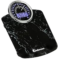 Vista 1 de Adamson Hybrid 2-in-1 Analog & Digital Weighing Scale for Body Weight up to 400lbs + Thick Tempered Glass + Extra Large Display + Easy to Read