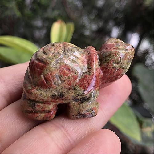 Miniatura 9 de Estatua de tortuga de piedra tallada a mano, escultura de estatua de bolsillo, cuarzo de roca de 1.5 pulgadas