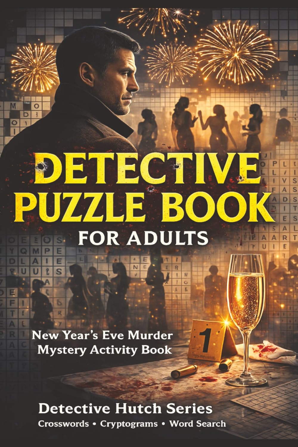 The Detective Puzzle Book For Adults : Discover 75+ Activities Including Cryptograms , Crosswords Puzzles Word Searches: New Year’s Eve Murder Mystery ... puzzles and word searches for adults)