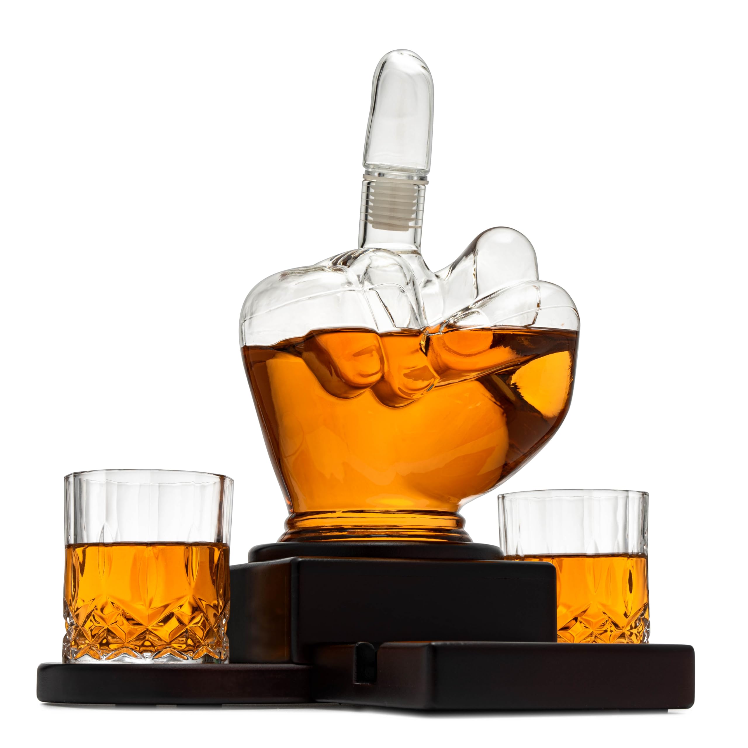 Carafe à décanter pour doigt d'honneur - Cadeau amusant - Pour whisky ou vin