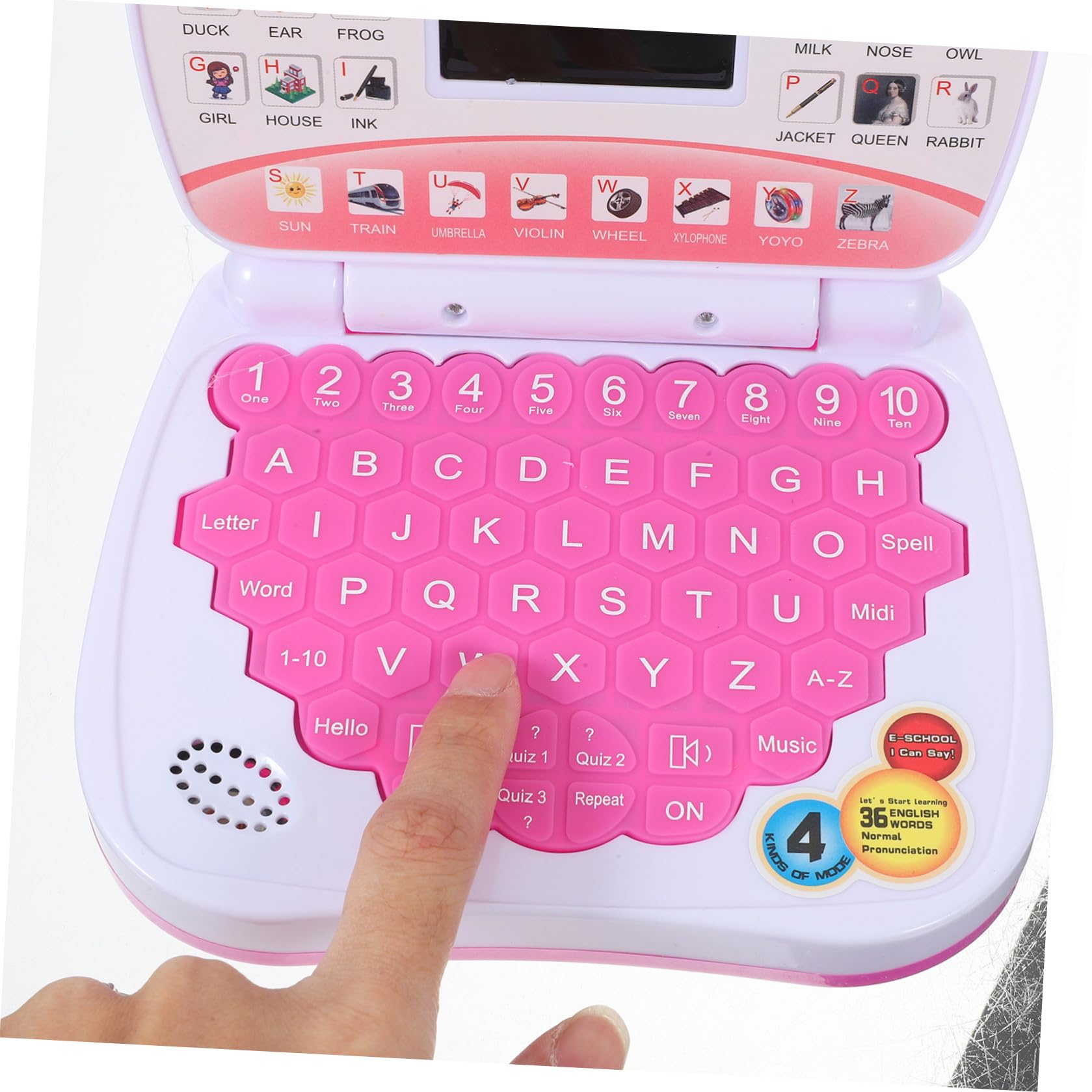 Giocattolo per Computer Portatile per 1-3 Anni, Mini Laptop Educativo Schermo LED e Funzione Musicale, Giocattolo Didattico Portatile per Età Prescolare, Apprendimento Interattivo