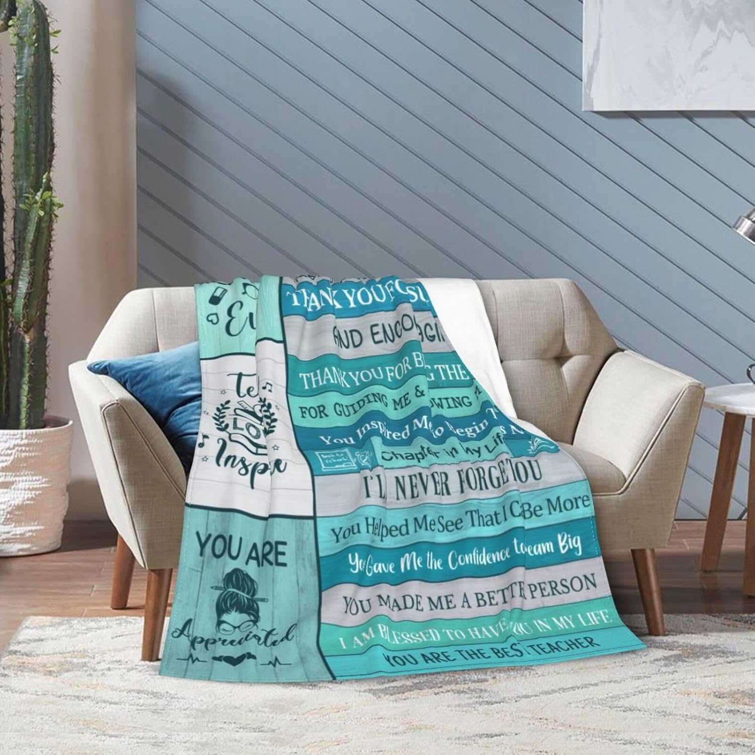 Best Teacher Gifts: Throw Blanket - 60''x50'' for Women & Men - Teacher Appreciation & Graduation Gift - Image 6