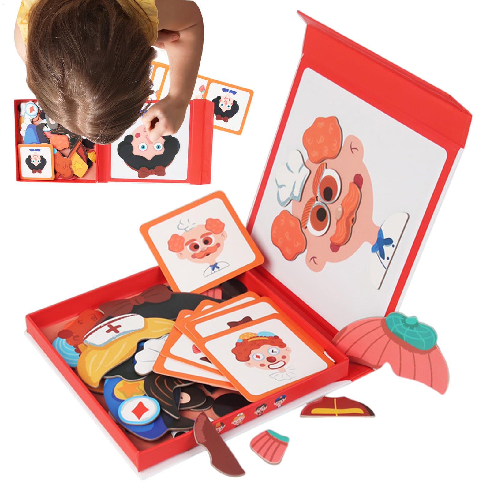Magnetpuzzlespielzeug, Magnetpuzzle,Sensorische hölzerne Reisebereich Magnetaufkleber Puzzler - Passendes Puzzletafel, Bildungslernspiel für Zuhause, Auto