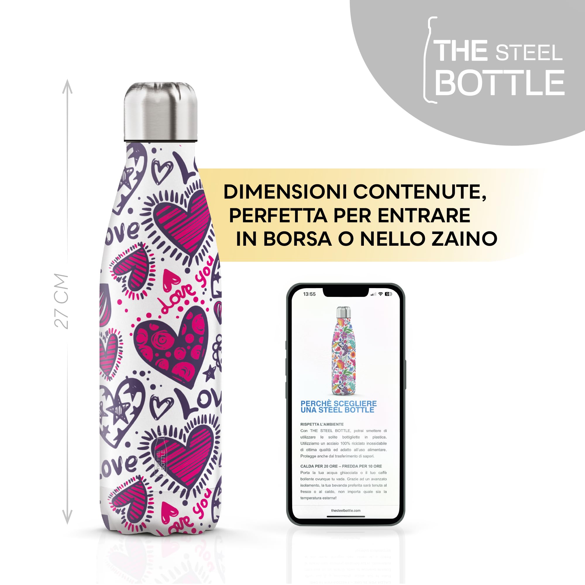 Bouteille isotherme,Bouteille isotherme à Double paroi en acier inoxydable,grande capacité