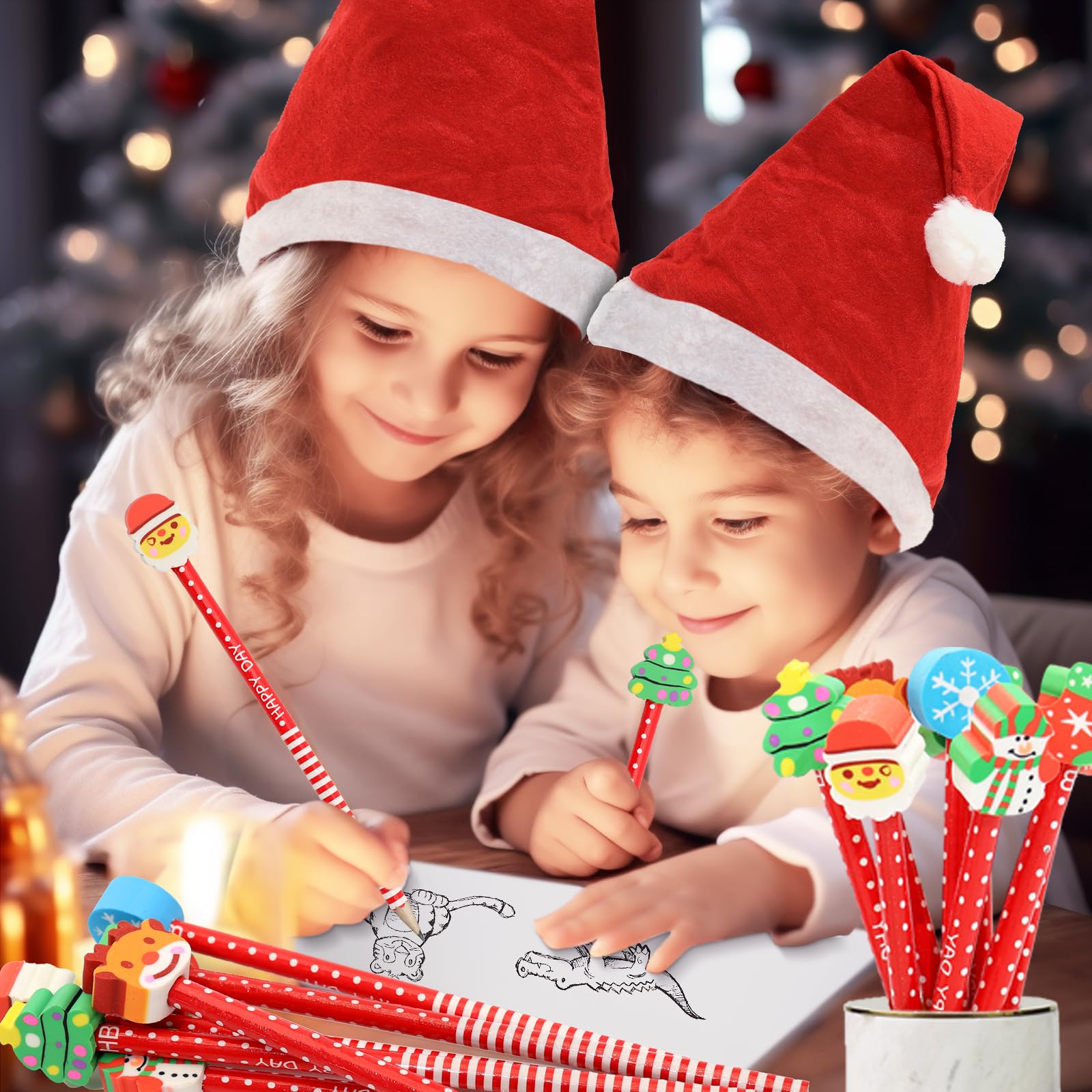 LATERN Weihnachtsstifte Mit Radiergummis - 60 Stüc Produktbild-Vorschau 3