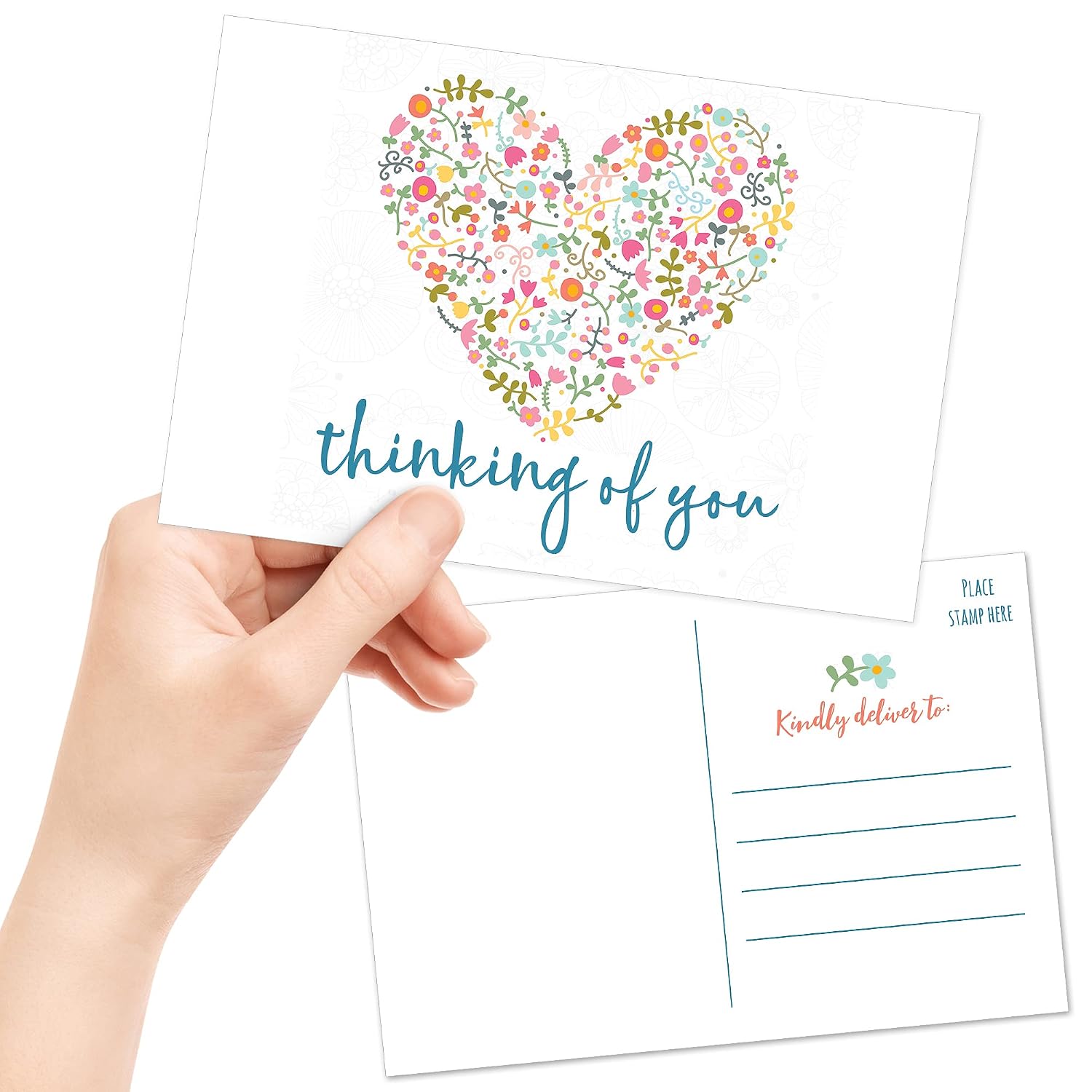 50 Thinking Of You Postcards - Coronavirus COVID-19 Greeting Cards