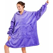REDESS Blanket Hoodie Sweatshirt, Wearable Blanket Oversized Sherpa with Sleeves and Giant Pocket, Cozy Hoodie for Adult Kids