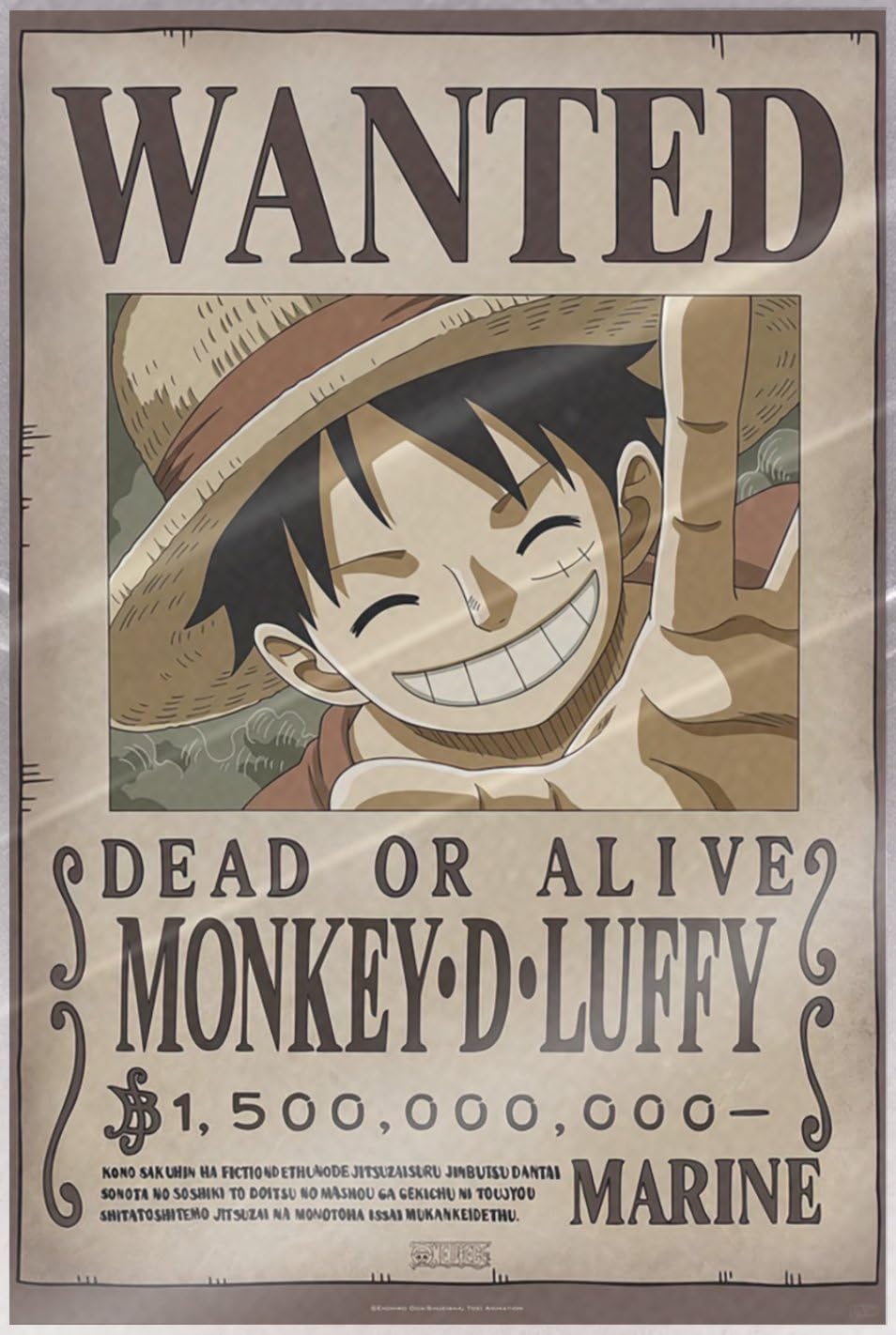 Amazon.com: One Piece - TV Show Poster (Wanted: Monkey D. Luffy #2