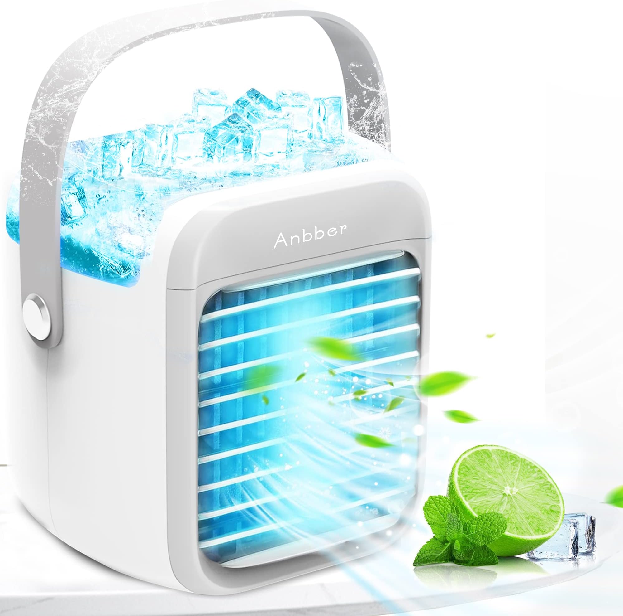 Portable Air Conditioner, Portable Cooler, Quick & Easy Way to Cool personal Space, As Seen On TV, Suitable for Bedside, Office and Study Room. Three Wind Level Adjustment