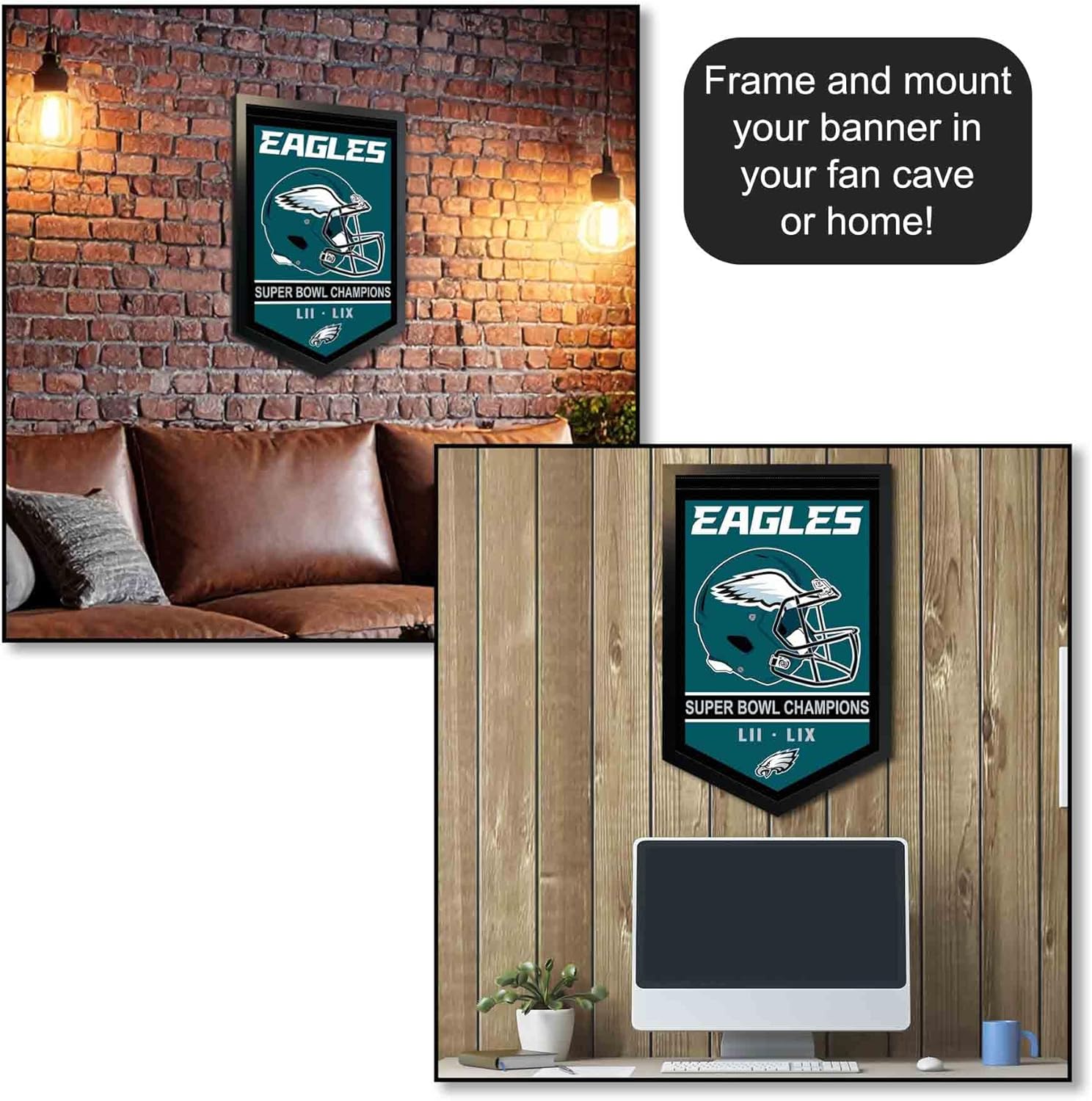 Philadelphia Eagles 2 Time Super Bowl Champions Banner Pennant - Image 4