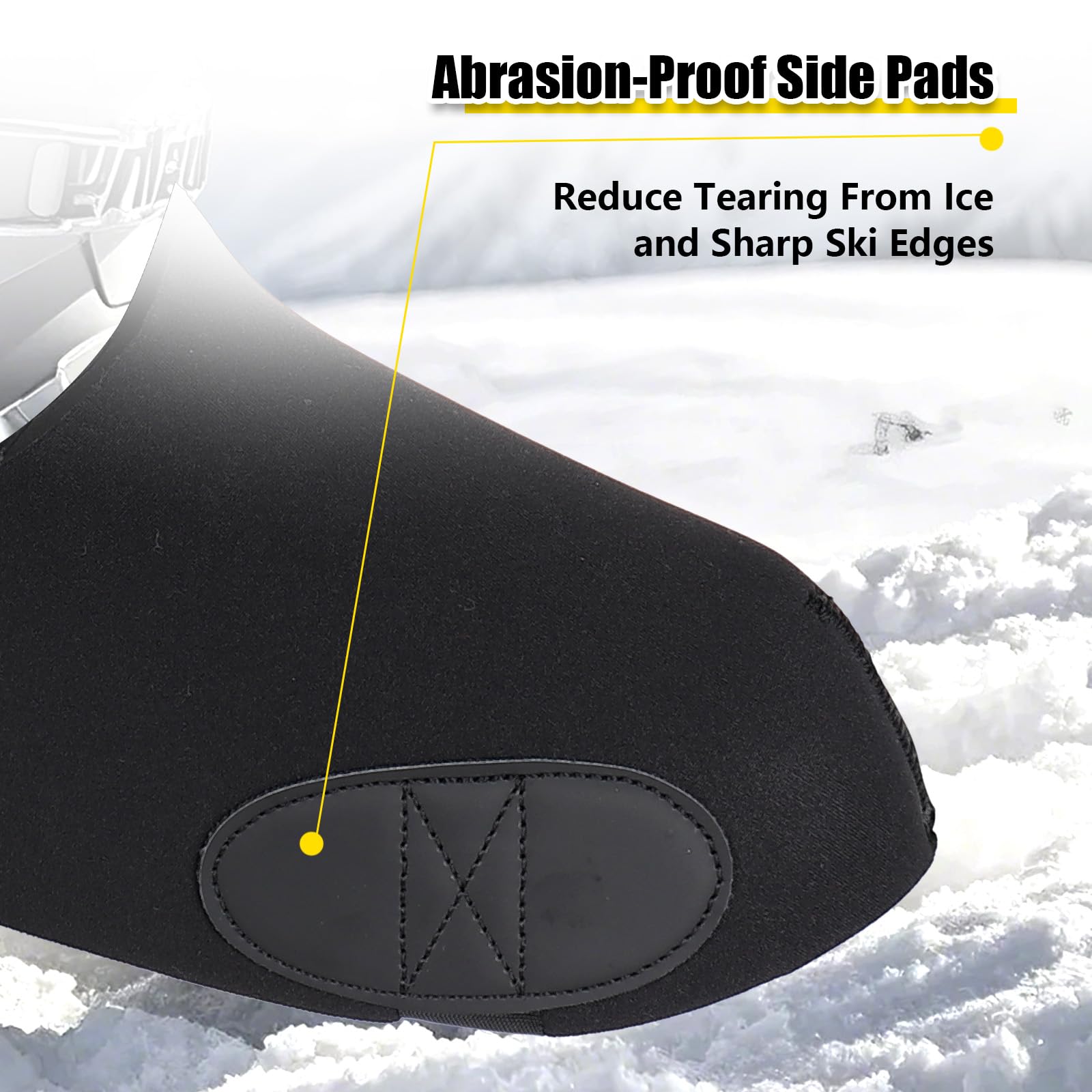 Tryly 2 pares de fundas para botas de esquí, fundas para botas de esquí de invierno para calidez, fundas para zapatos de esquí para nieve, mantiene tus pies secos y calientes para esquiadores,