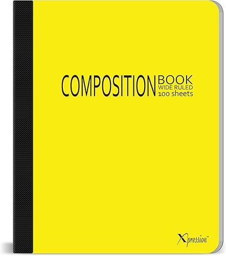 Miniatura 7 de iScholar Xpression - Cuaderno de composición de varios colores, rayas anchas, 9.75 x 7.5 pulgadas, 100 hojas, cubiertas de colores surtidos (59100)