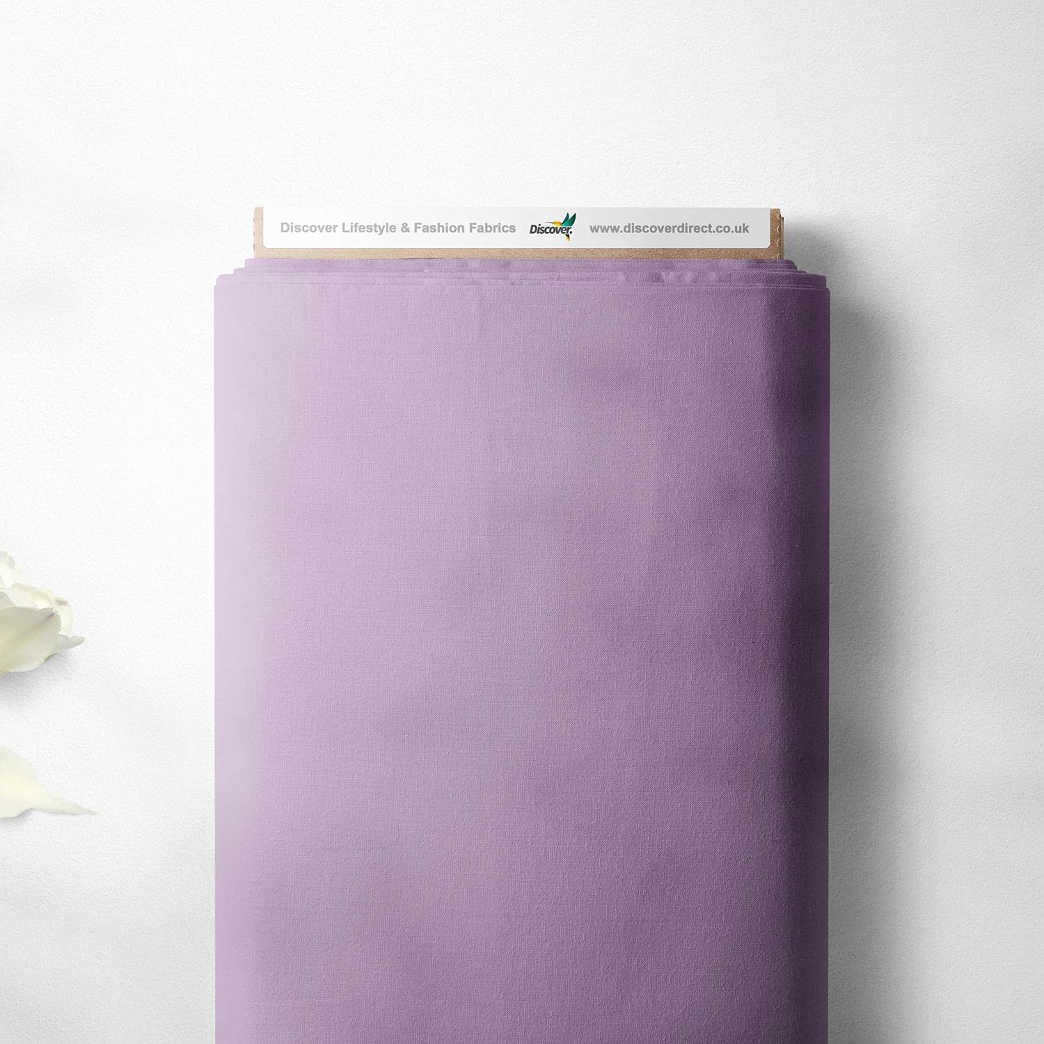 Discover Lifestyle & Fashion Fabrics Lavender 100% Cotton Organic Premium Plain Solid Colours Sewing Quilting Craft Fabric | 44" - 112 Cm Wide (Per Quarter, )