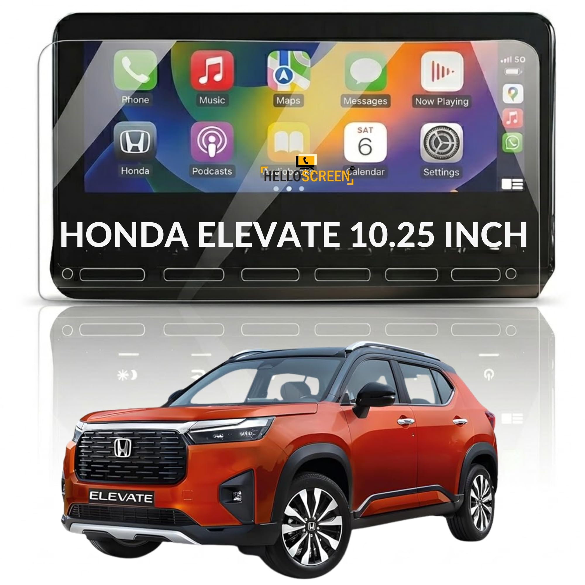 Screen Protector for Honda Elevate ZX 2023 - Running – 10.25 Inch Infotainment Touch Screen Guard | Anti Scratch HD Clear | Car Dashboard Accessories [Not Tempered Glass]-image-35