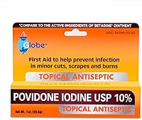 Vista 2 de Globe (4 Pack) Povidone Iodine 10% First Aid Ointment 1 Oz, for Cuts Scrapes Burns (Compare to Betadine)