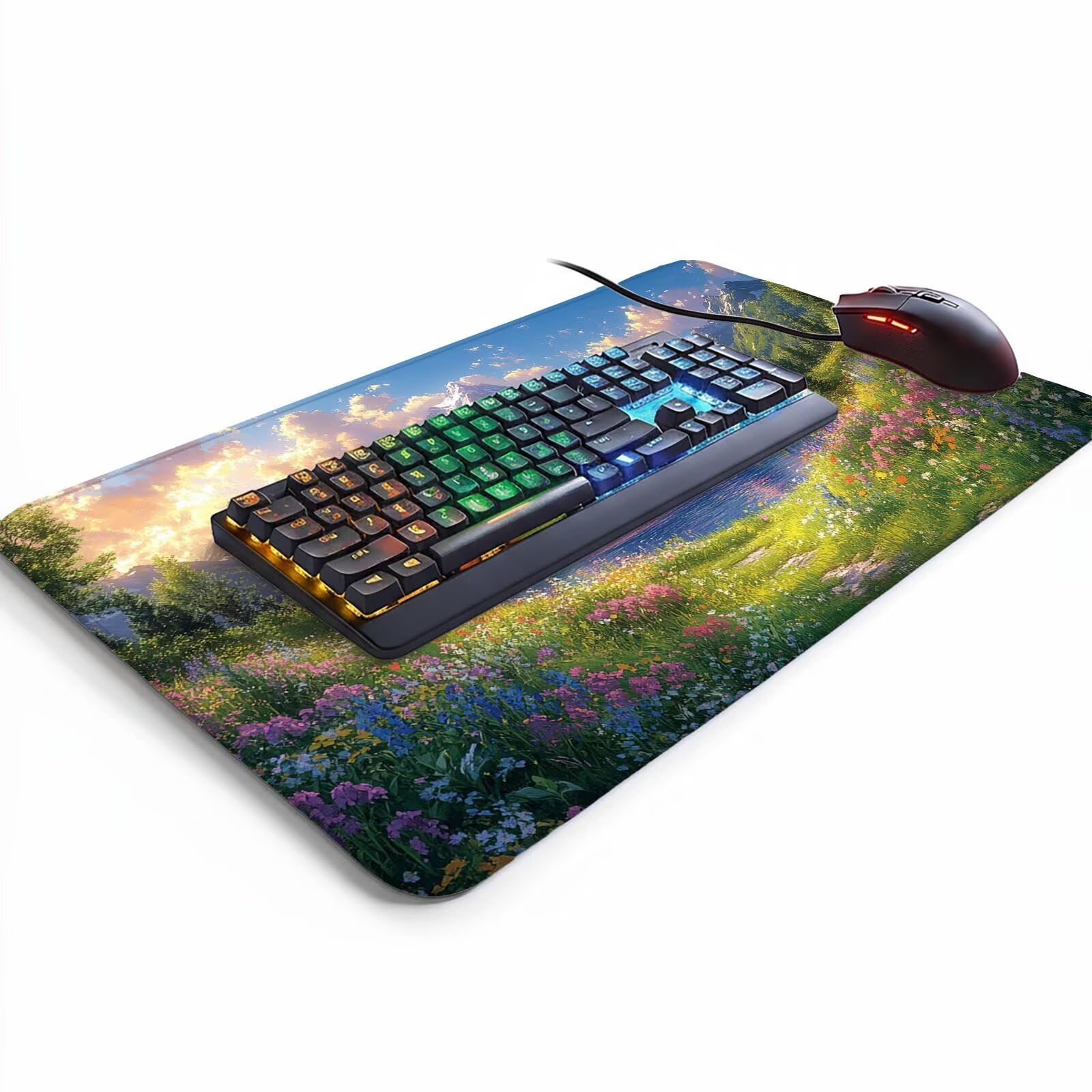 Podkładka pod mysz górska, XXL, 600 x 1400 x 3 mm, wodoodporna, gamingowa podkładka pod mysz, dokładność i prędkość, akcesoria do gier, laptop, biuro, PC, prezent dla mężczyzn, FSBD-1129