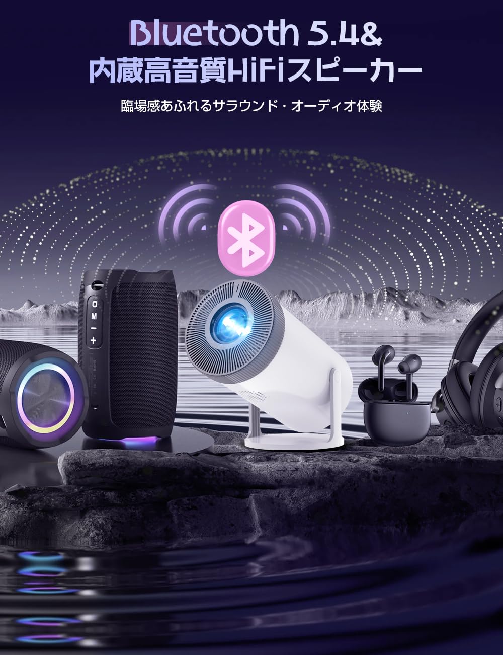 Amazon.co.jp: プロジェクター 家庭用 20000LM 自動台形補正 4K対応