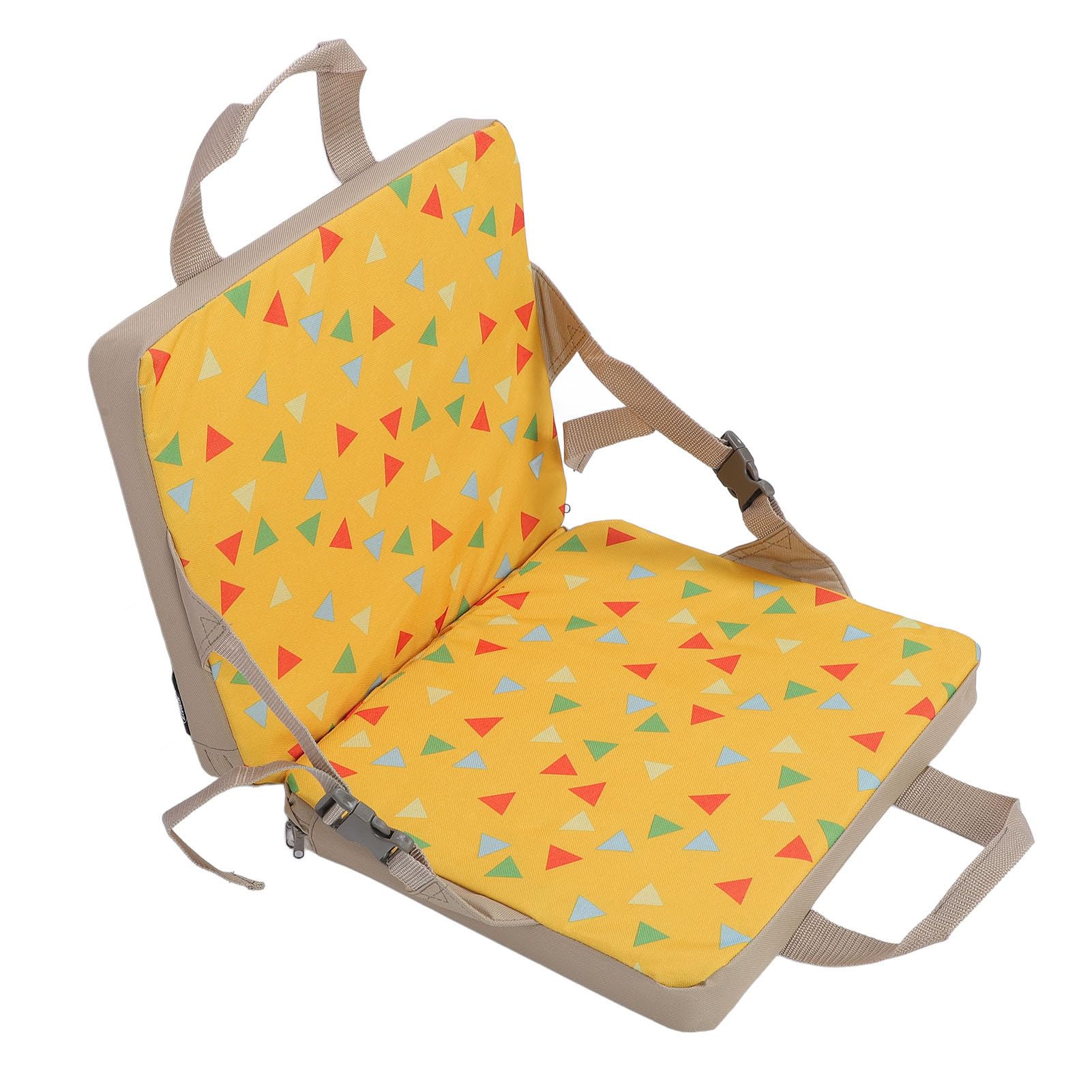 Focket Stadium Seat, Stadium Chair Anti Slip with Handle for Camping (Yellow)