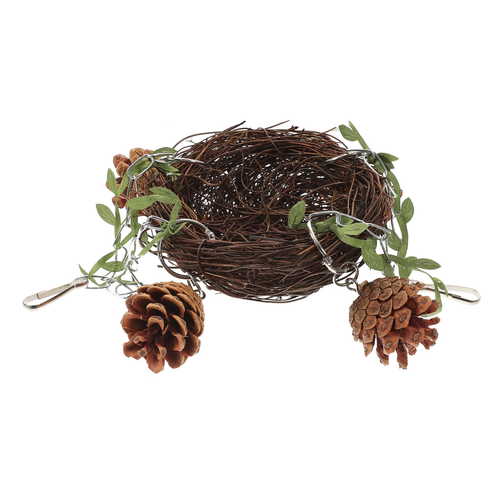 BESPORTBLE 5piezas De Ratán Natural para Pájaros Casa Colgante para Periquitos y Agapornis Accesorio De Jaula Diseño y Seguro para Un