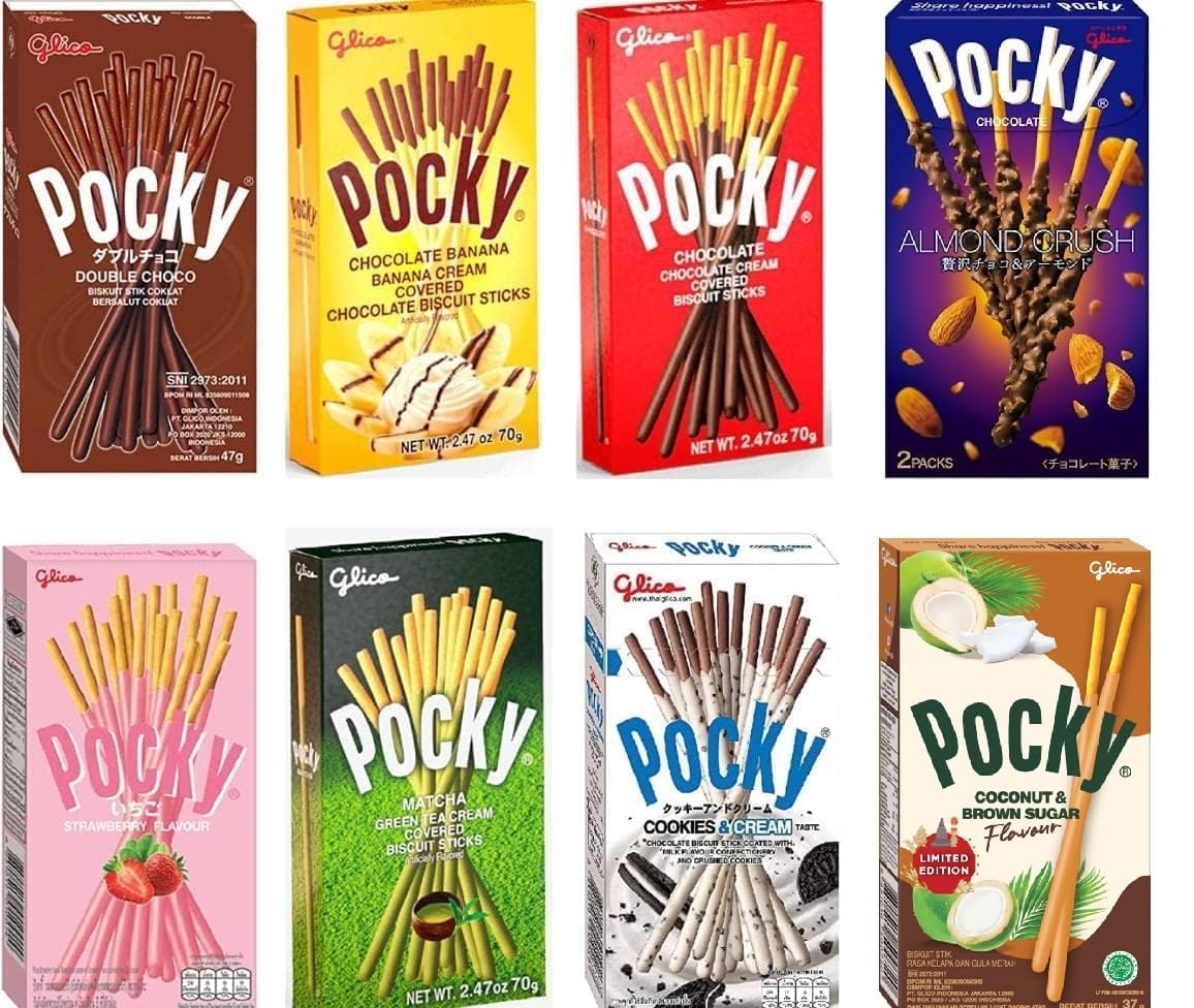 Gilco Pocky Chocolate Stick Exclusive Variety Pack With 8 Awsome New Flavour 8 X 50g (Imported) (B0D6RLBZJ8) Amazon Price History, Amazon Price Tracker