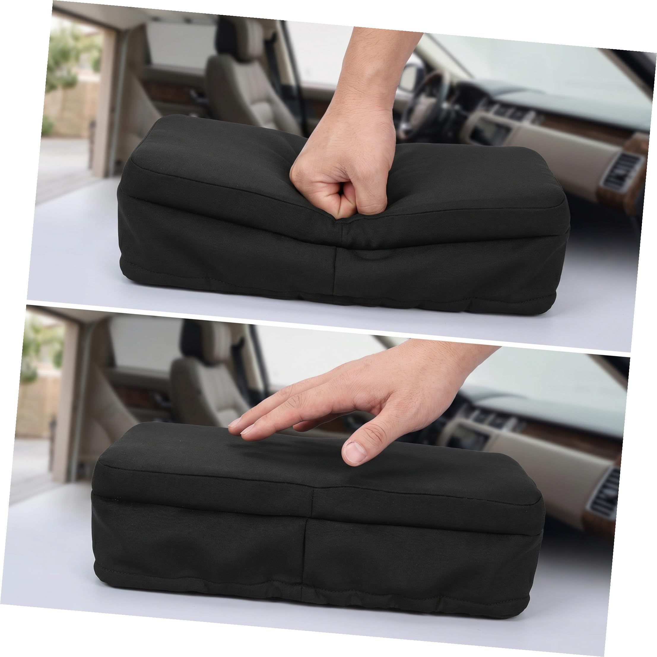 2 Piezas Funda Cubierta de de Removible de Poliéster Viscoelástica para Asiento en Andador de Negro para Scooter Rehabilitación Domiciliaria