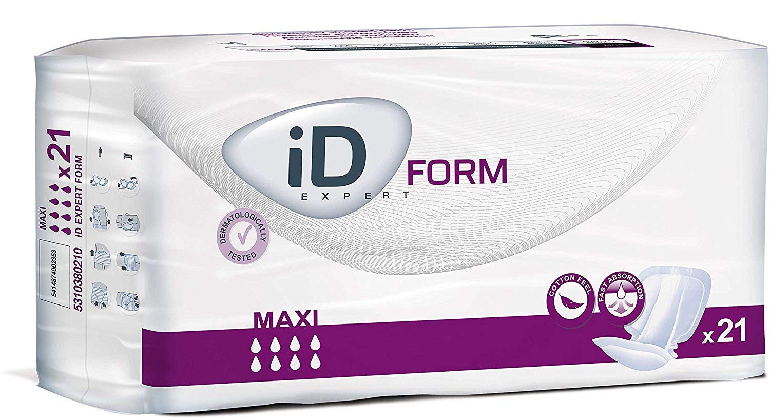 iD Expert Form Disposable Extra Plus Incontinence Pads, Men's and Women