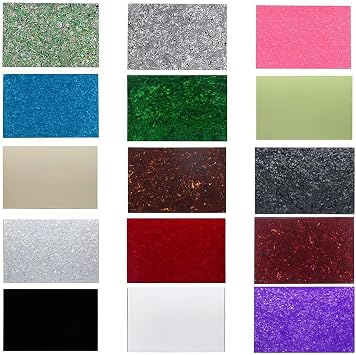 Electric Guitar Pickguard Blank 3 Ply Scratchplate Material Sheet for DIY ST For Tele Style Replacement Parts 44 x 29cm Black White Cream Tortoise Pearl(Black Pearl)