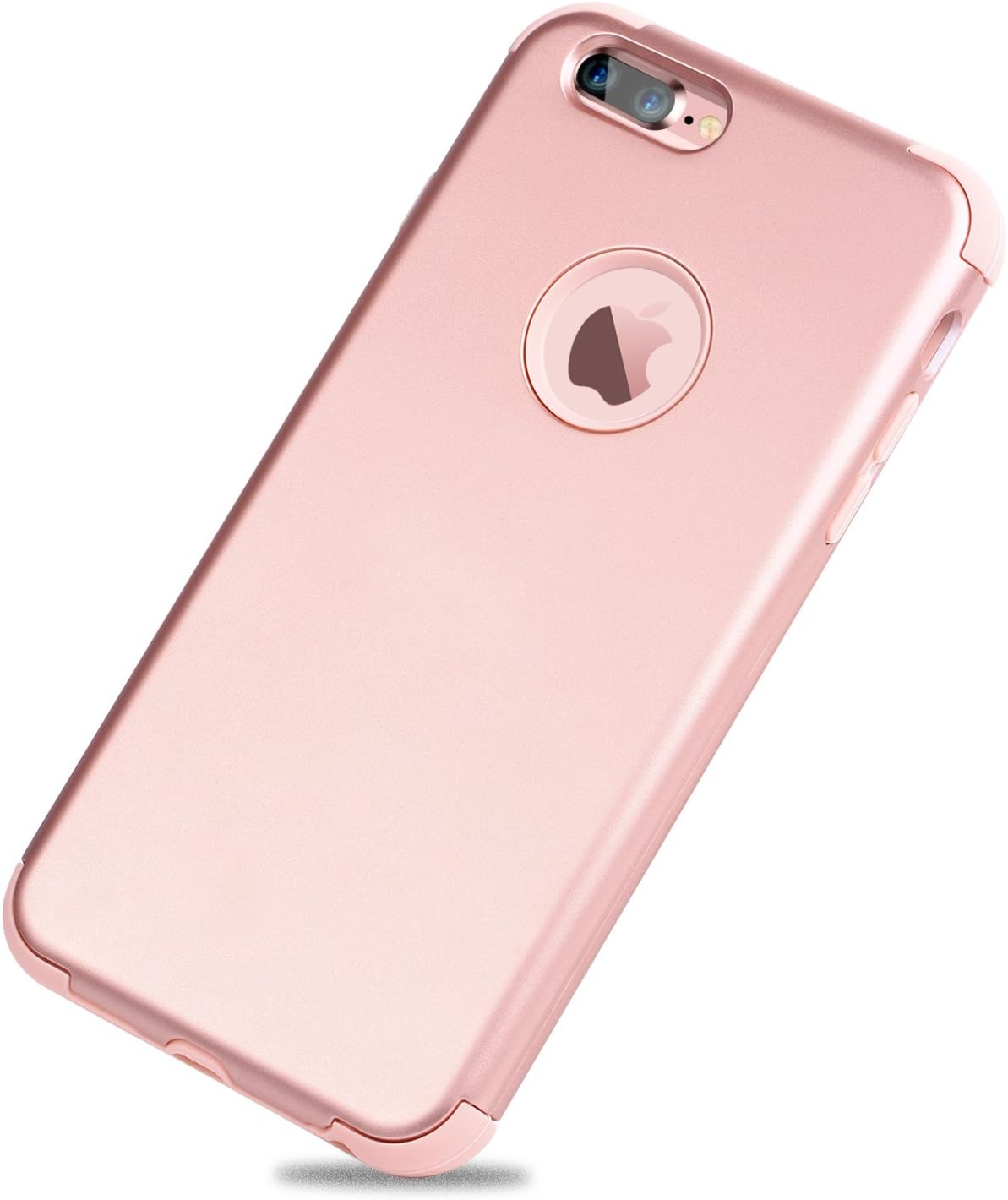 iPhone 7 Plus Case,BENTOBEN Slim 3 in 1 Heavy Duty Shockproof Drop Protection Hybrid Hard PC Cover Soft Silicone Bumper Full-Body Protective Phone Case Cover for iPhone 7 Plus(5.5 inch),Cute Rose Gold