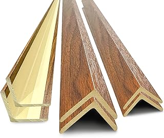 6Pcs 48" Wall Corner Protector,Pre-Cut Wall Corner Protector Guard Protection,Wood Grain Corner Trim for Door,Window Frames,Wooden Wall Edges(6Pcs-Walnut)