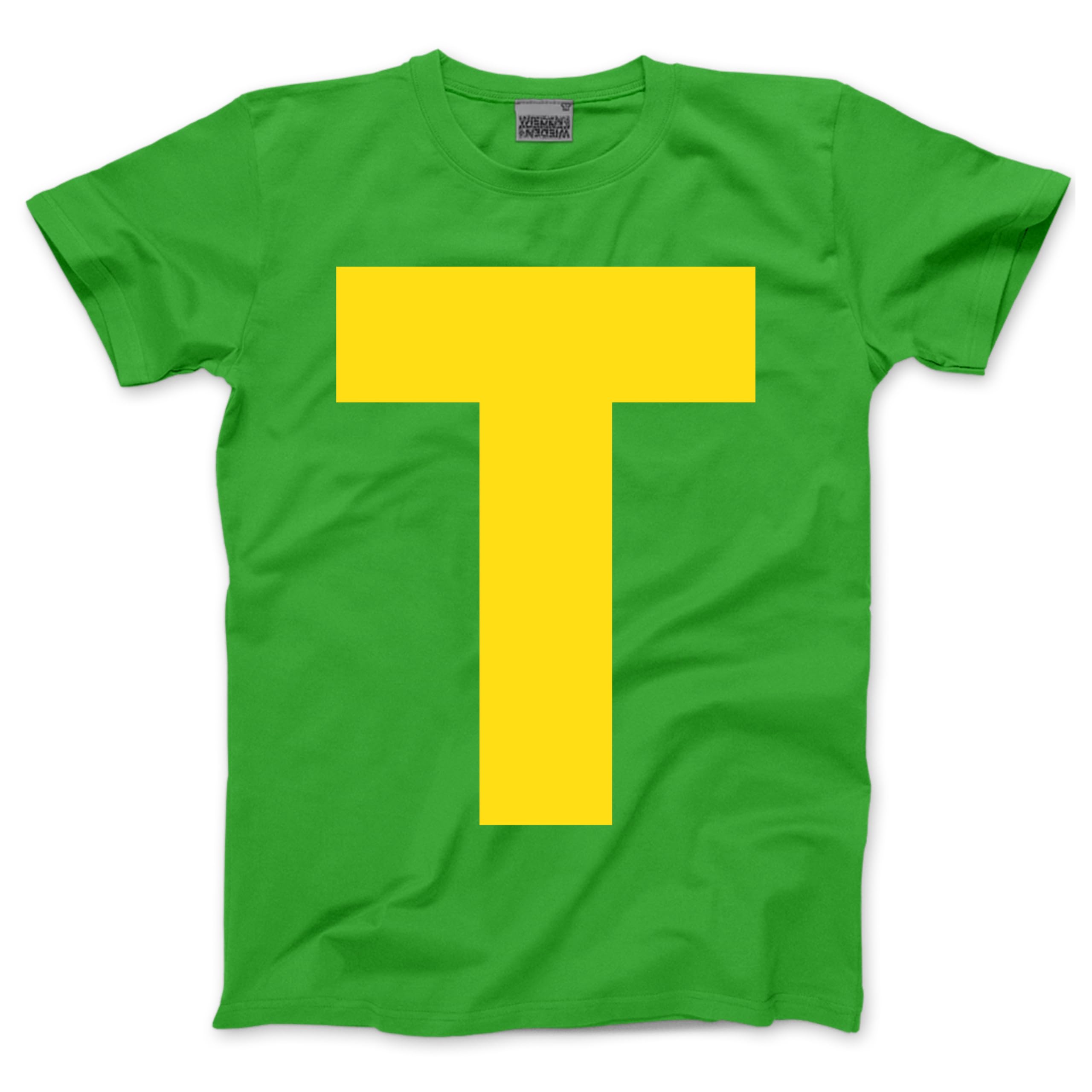Chipmunk Costume Outfit - Green Letter T Tshirt Matching Tee Halloween Top Fancy Dress Party T-Shirt - 4XL Green