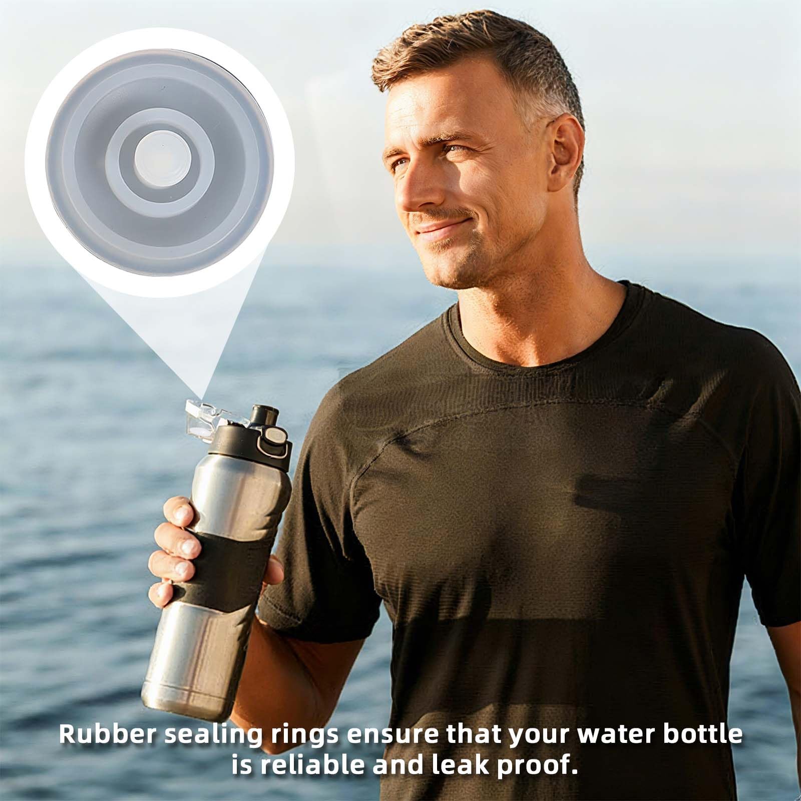 guarnizioni di Ricambio Borraccia Sportiva 4 Pezzi Anello di Tenuta in Silicone Compatibile con Tappo WMB One sigillante per borracce riutilizzabili Facile da Pulire per Uso Quotidiano