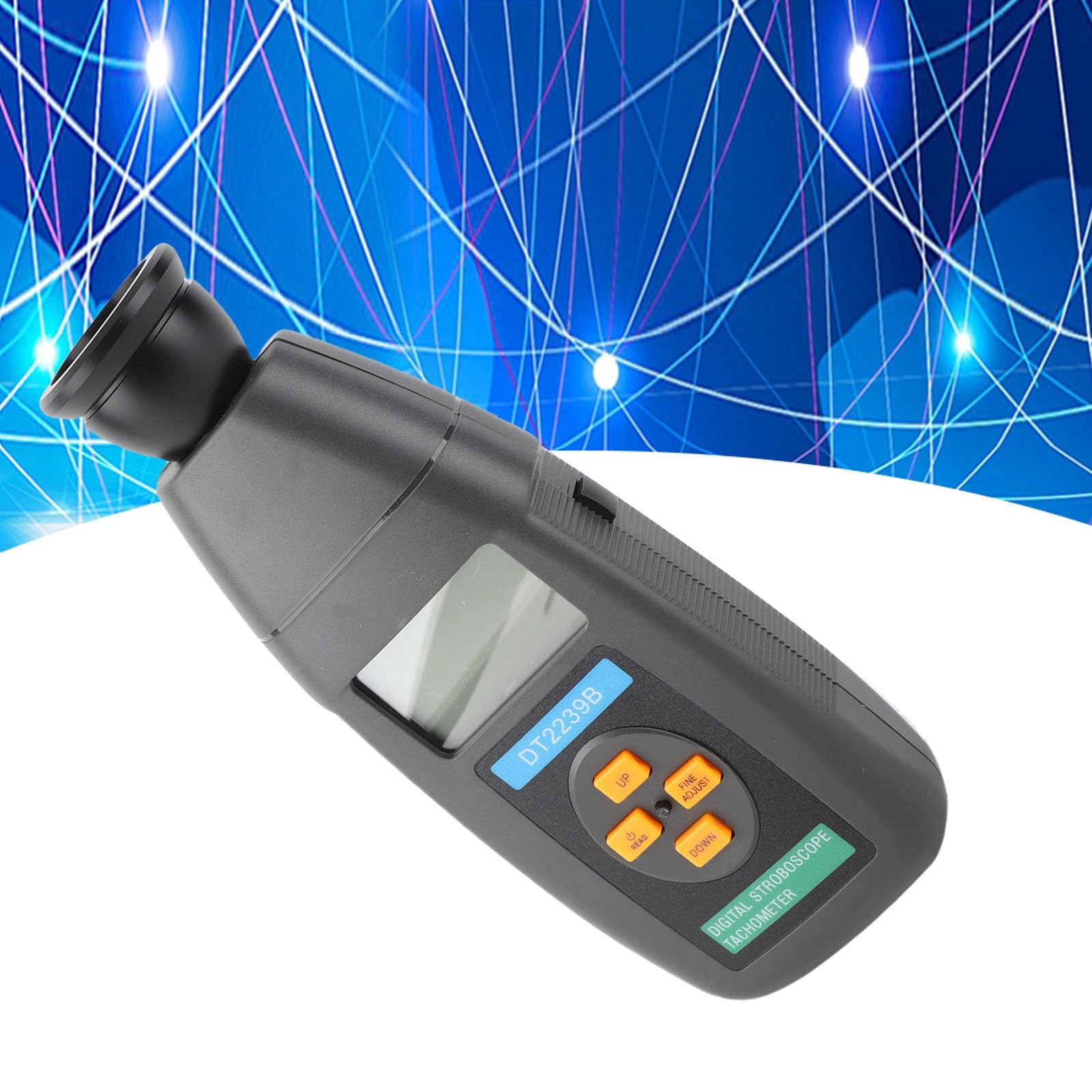 Tacómetro LED Portátil con Estroboscopio Digital para Medición de Velocidad sin Contacto en Aplicaciones Industriales, ABS Portátil DT2239B