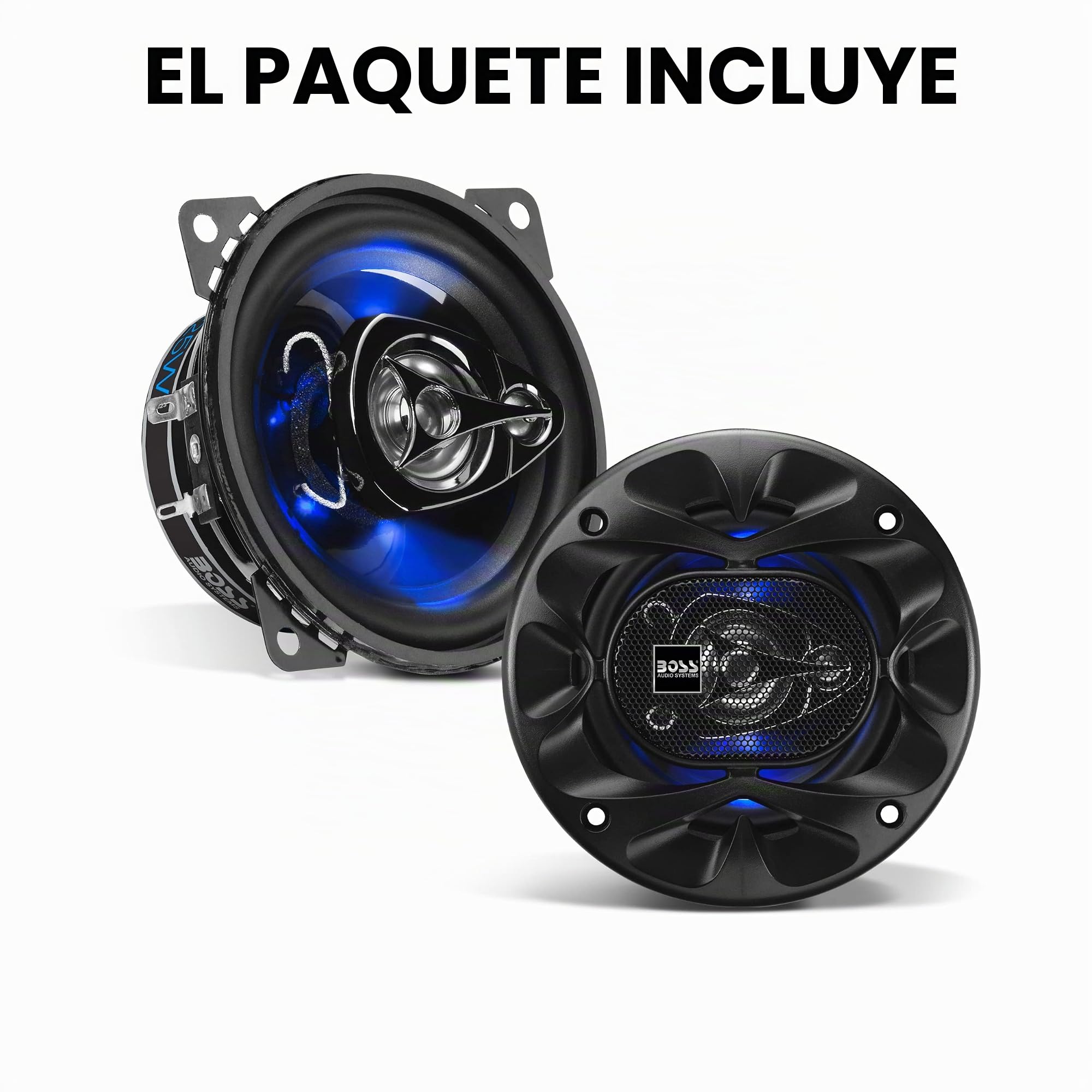 Boss Audio Systems Rage 4" 3-way 225W Full Range Speaker De 3 vías 225W altavoz audio - Altavoces para coche (De 3 vías, 225 W, 4 Ω, 90 dB, 100 - 18000 Hz, 1,75 cm)