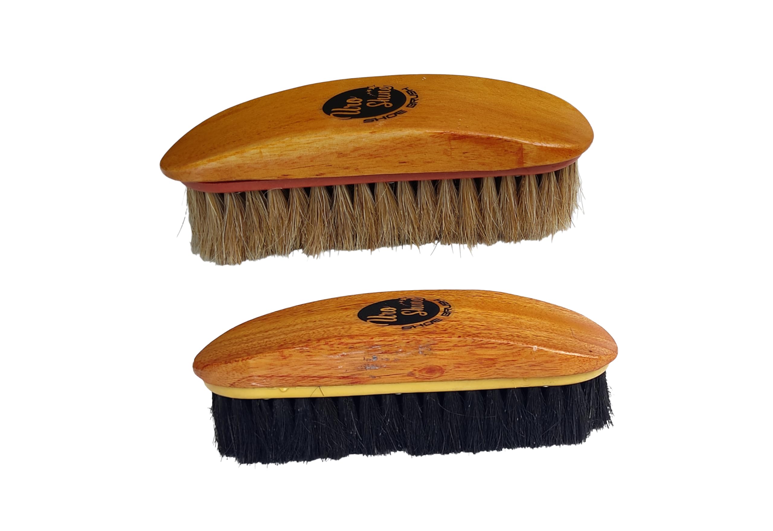 Uro Shine Shoe Brush for Leather Shoes - Black & Brown Cleaning Polish Kit, Boot Cleaner, Shine & Care with Horse Hair Soft Brushes, Pack of 2 (B0CRHYZPDB) Amazon Price History, Amazon Price Tracker