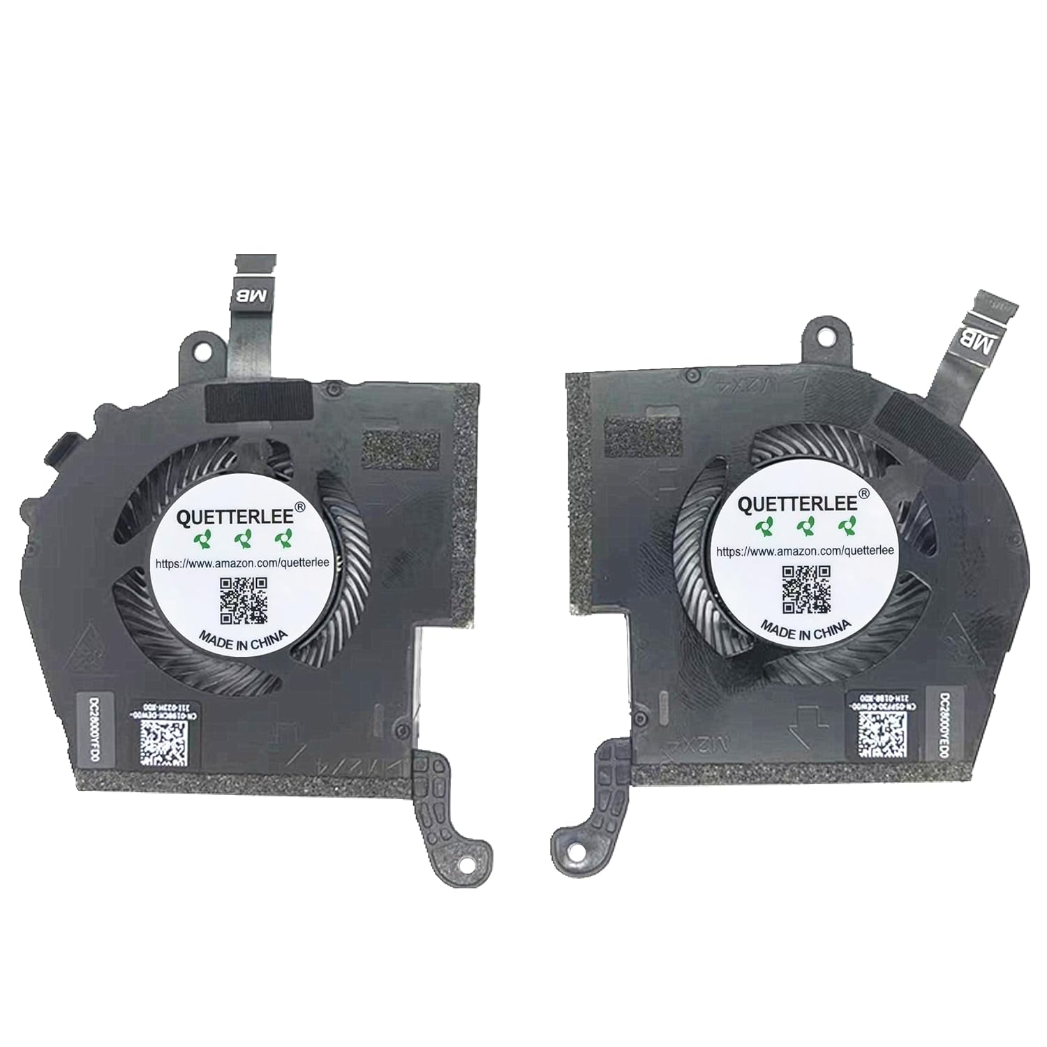 Replacement New Laptop CPU + GPU Cooling Fan for DELL Alienware Dell Alienware X14 R1 RTX3050 9-Needle Series 0198CH 05PF30 ND75C85-21F10 ND75C86-21F11 DC28000YFD0 DC28000YED0 DC05V 0.80A Fan