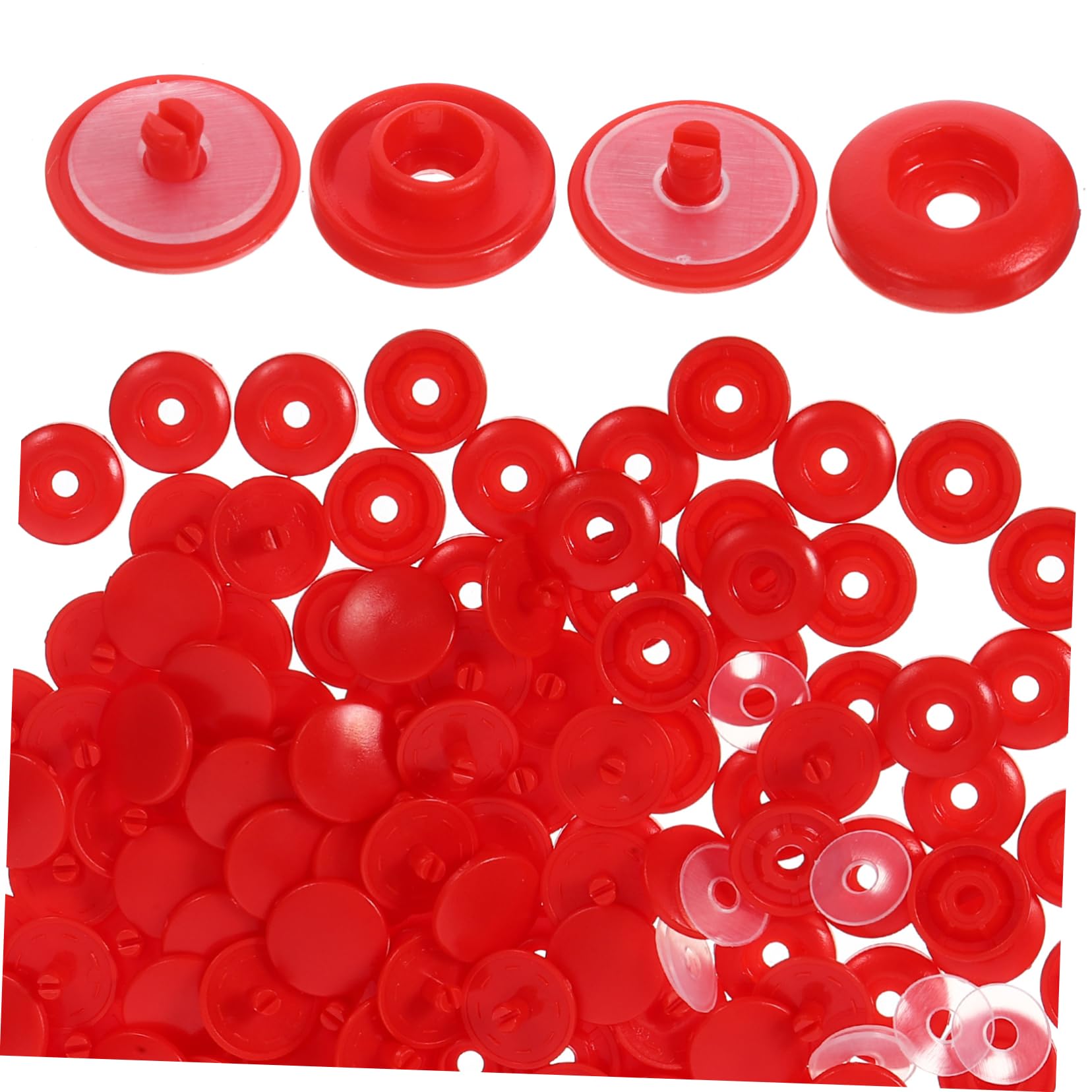 TEHAUX 500sätze Snap Buttons Für Kleidung Robuste Langlebige Druckknöpfe Aus Kunststoff Für Diy-projekte Und Kinderbekleidung Einfache Anwendung Vielseitig Einsetzbar