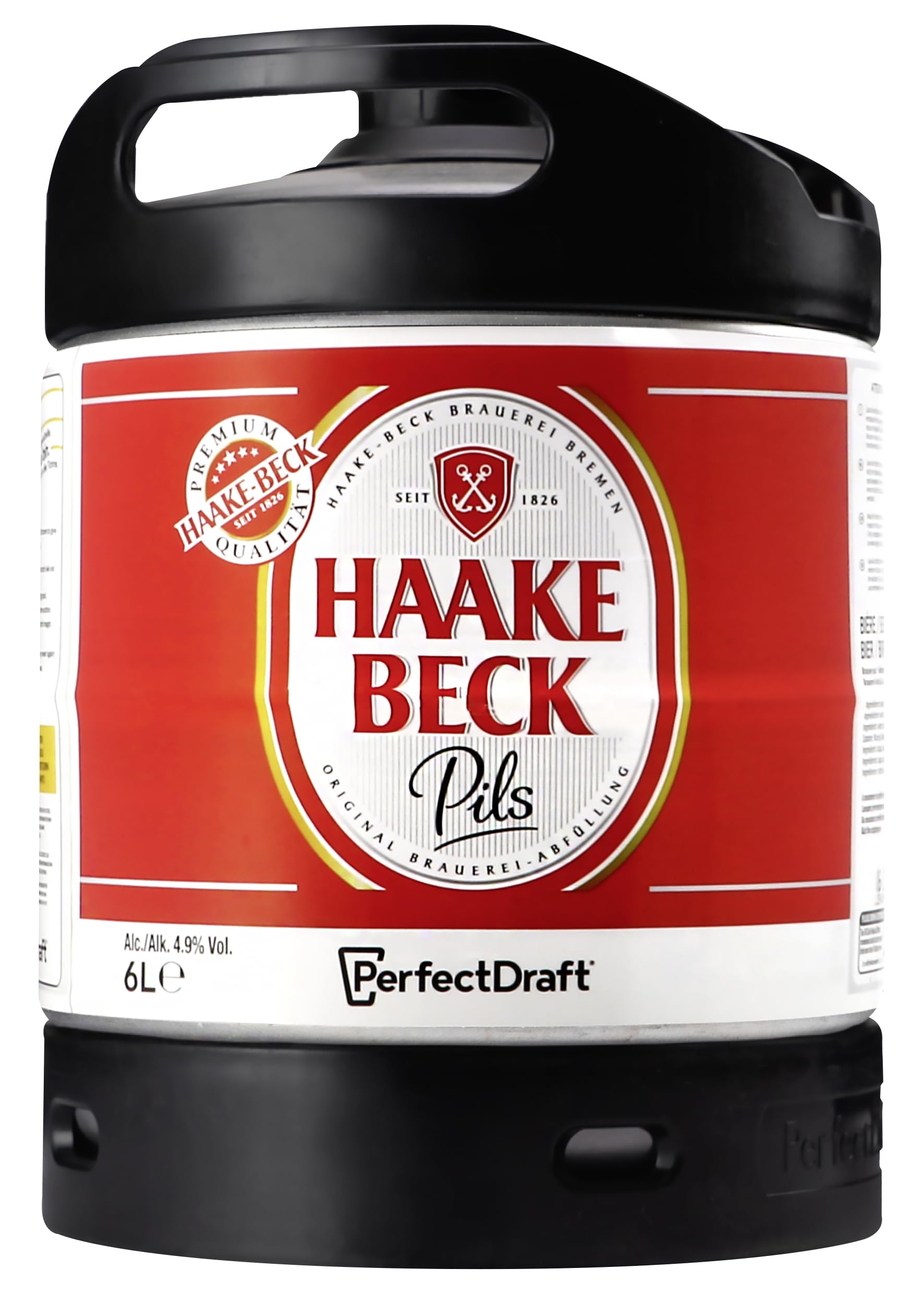 Haake Beck Pils, Perfect Draft (1 x 6l) MEHRWEG Fassbier, 6000 ML