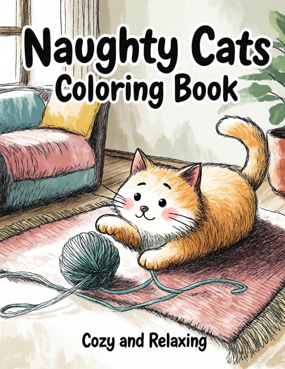 Naughty Cats Coloring Book: Funny Feline Mischief, A Whimsical Adventure for Kids and Adults