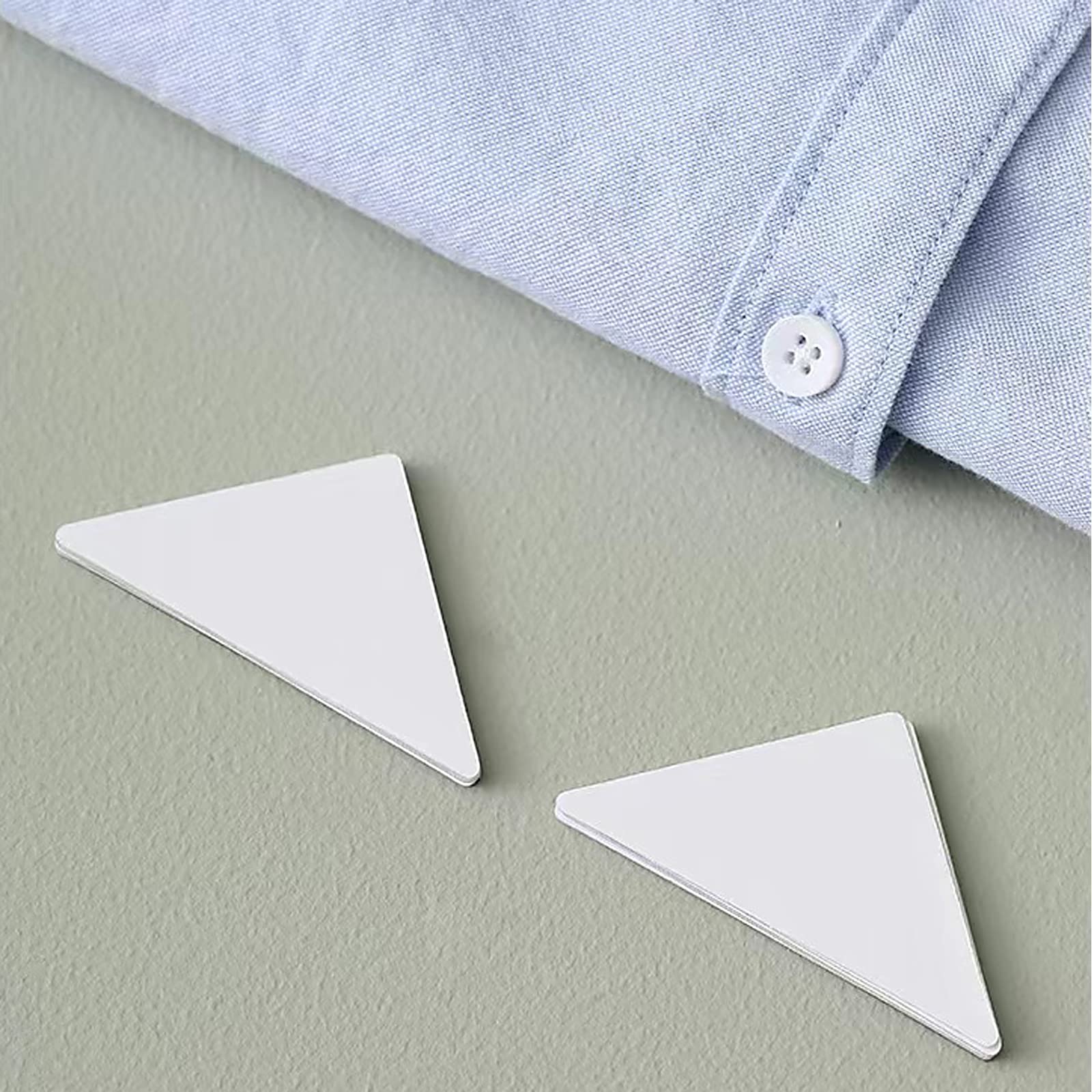 120 Pieces No Curl Collar Stays Polo Shirt Collar Stays PVC Collar Anti