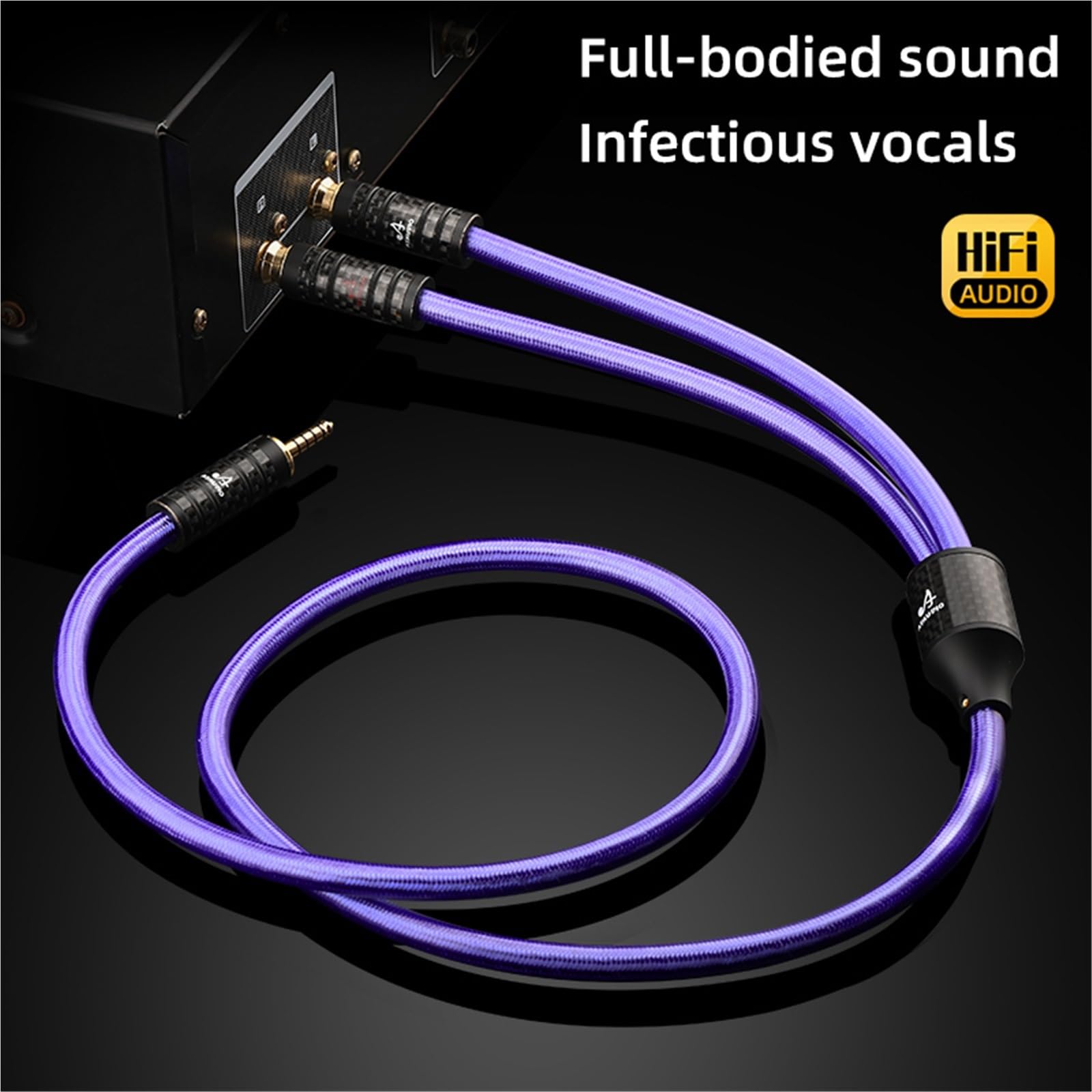 Wysokiej jakości 4,4 mm do 2 RCA, posrebrzany kabel audio HiFi do rozdzielacza Y, kabel 2RCA do wzmacniacza głośnikowego (5m)