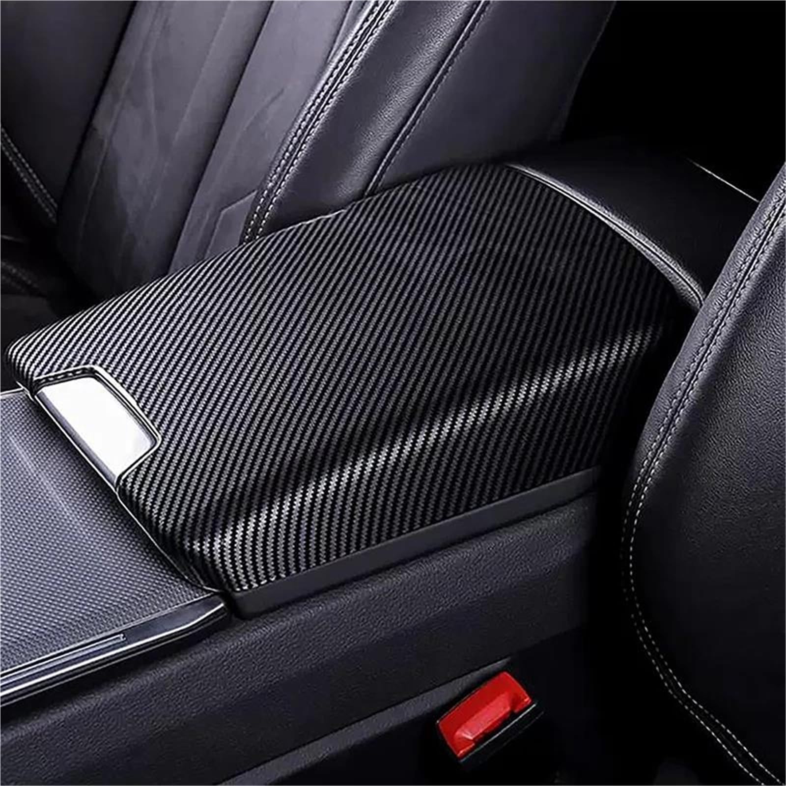 Zapora One Color Car Styling Center Console Armrest Box Panel Decorative Cover Sticker Carbon Fiber For A6 C8 2019-2022