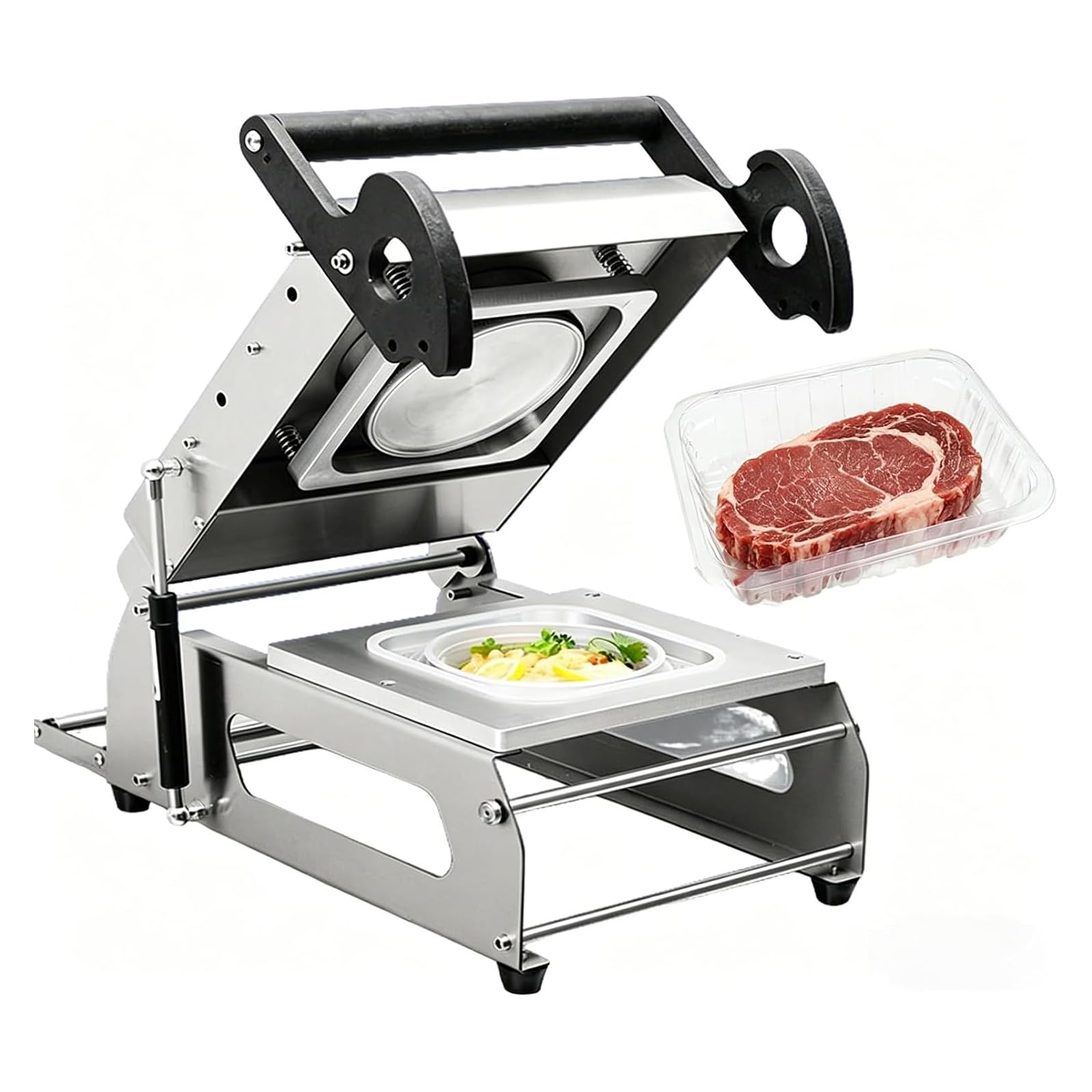Máquina Semiautomática Para Sellar Bandejas De Alimentos, Selladora Manual De Bandejas, Máquina Para Envasar Loncheras, Máquina Para Sellar Recipientes De Alimentos Y Envasar Comidas Para