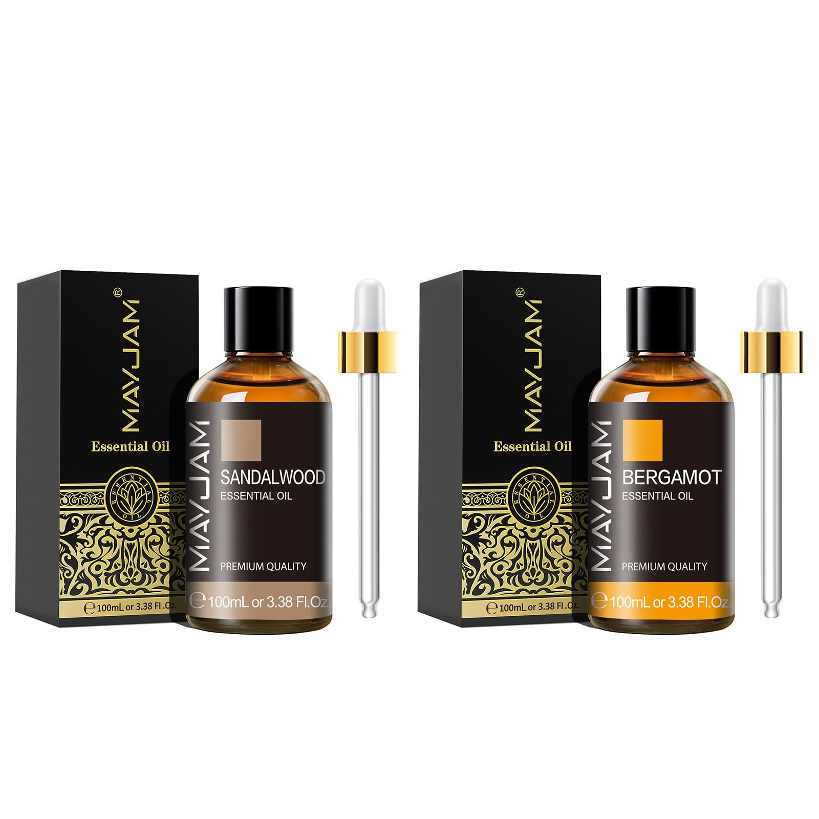 MAYJAM100ML/3.38FL.OZ Sandalwood Essential Oil and Bergamot Essential Oil