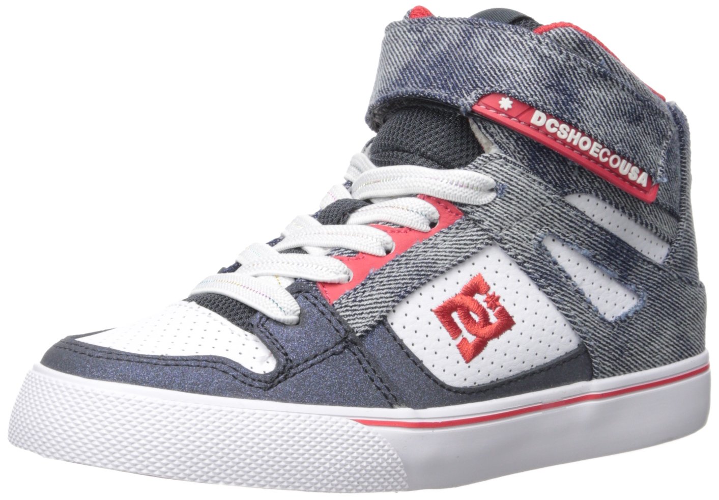 DC Boys' Spartan High SE EV, Black/Red/Grey, 2 M US Little Kid