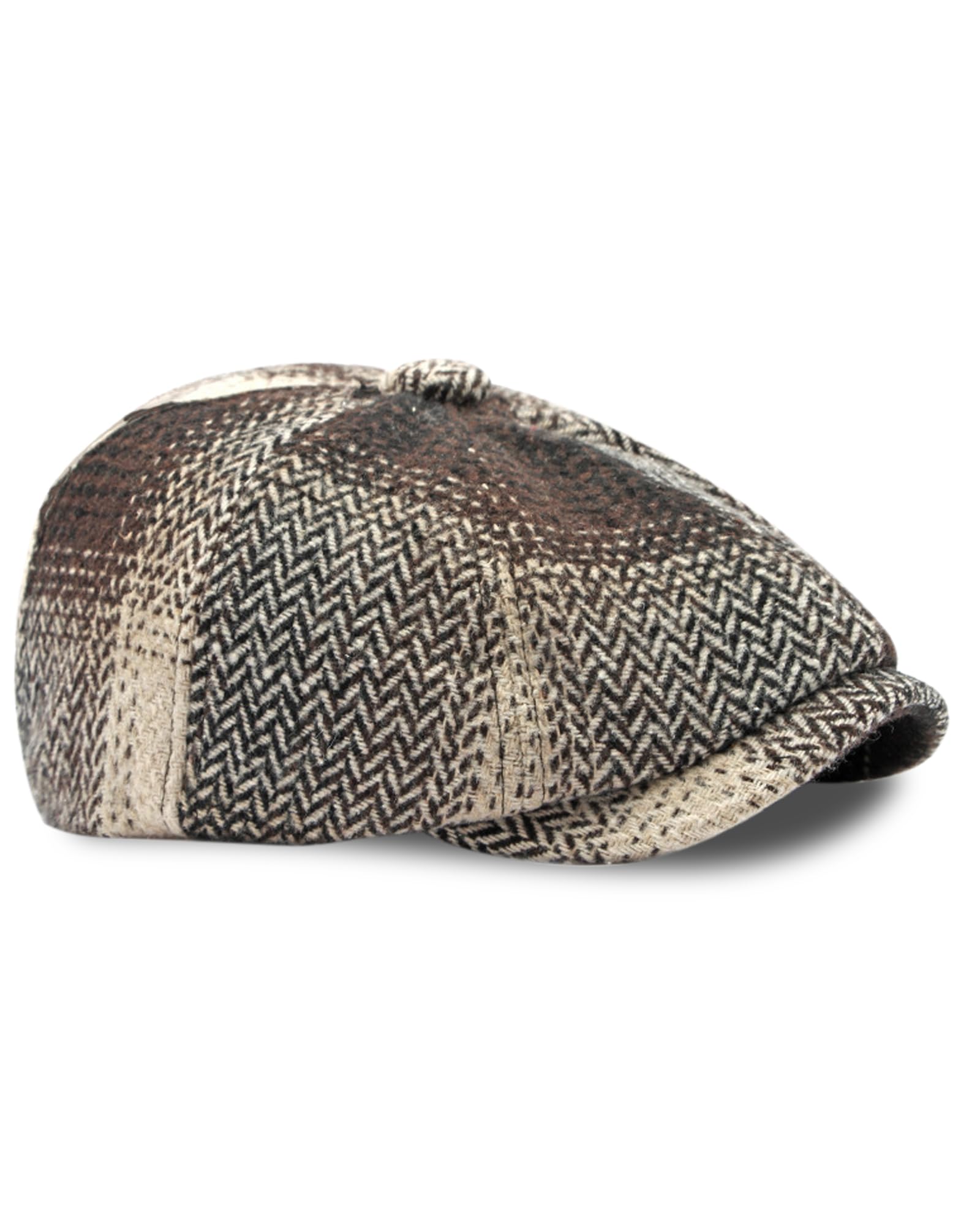 DalababaWomens Tweed Flat Caps, 8 Panel Peaky Vintage Checked Style, Adjustable Newsboy Baker boy Gatsby Beret Hat Unisex